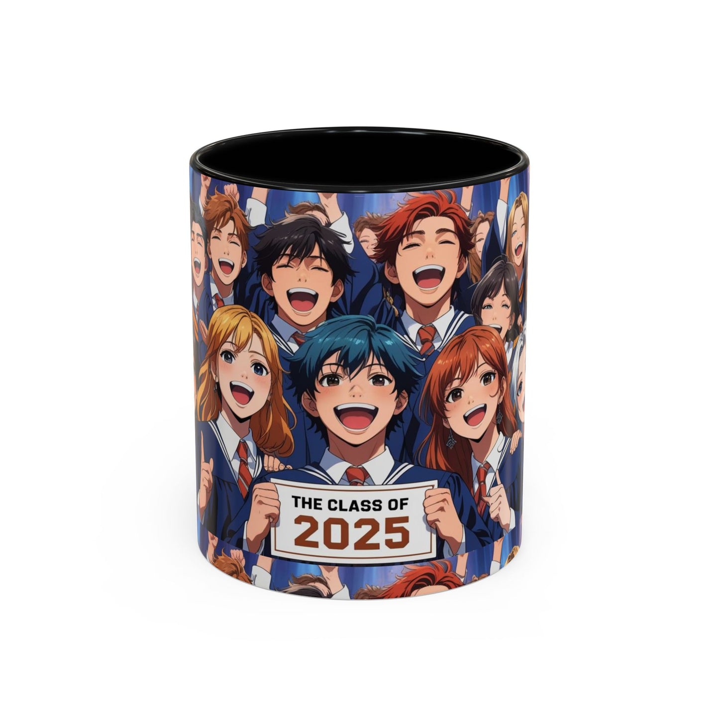 Anime Graduation Celebration Coffee Mug, Class of 2025 Mug, Anime Friends Mug, Gift for Graduates, School Spirit Mug