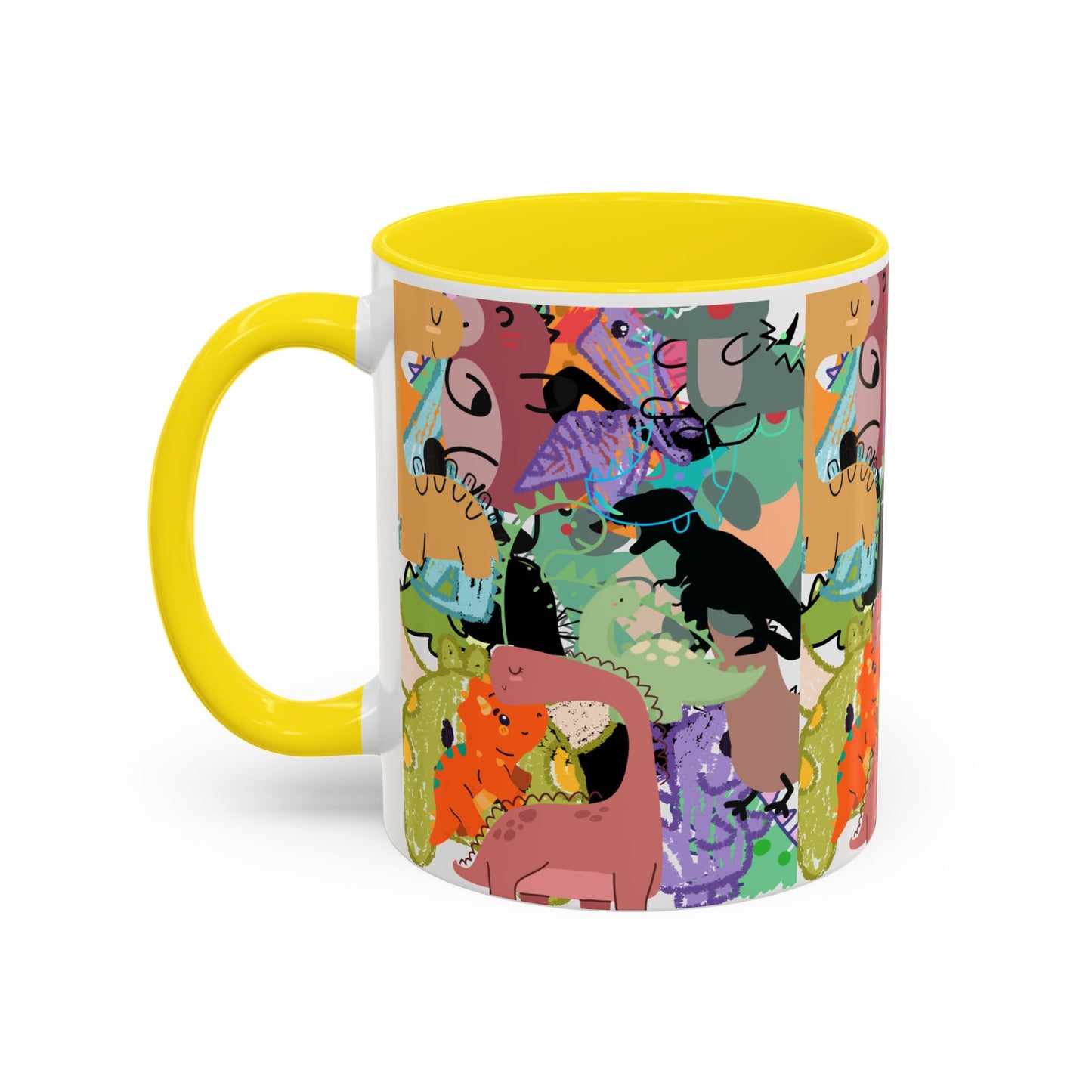 Vibrant Animal Pattern Coffee Mug, Fun Animal Mug, Colorful Mug Gift, Unique Coffee Cup, Quirky Cat Mug, Animal Lovers Drinkware