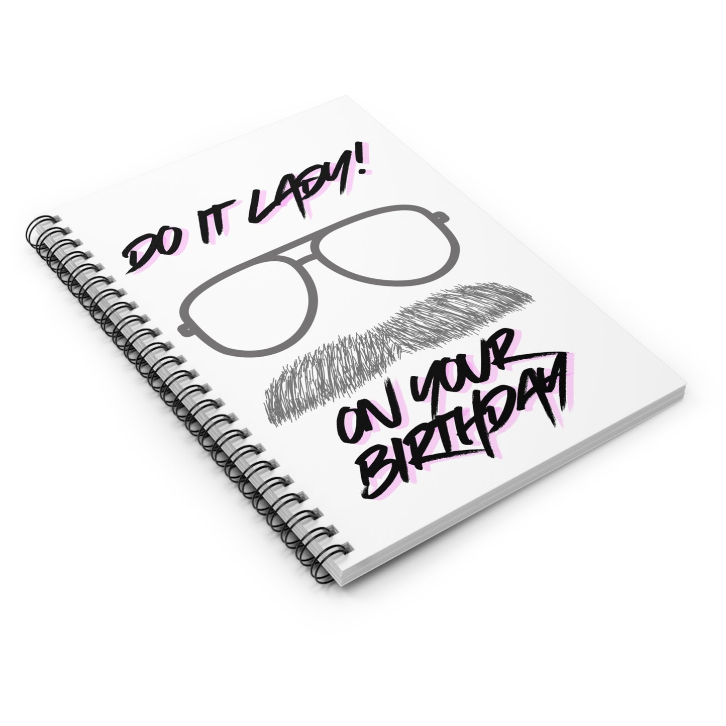 Funny Birthday Spiral Notebook - Do It Lazy, Gift for Him, Gift for Her, Birthday Gift, Journaling, Creative Writing