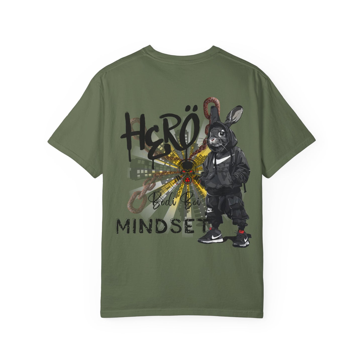 Hero Mindset Unisex Garment-Dyed T-shirt, Motivational Tee, Streetwear, Casual Wear, Gift for Him/Her, Urban Style Shirt
