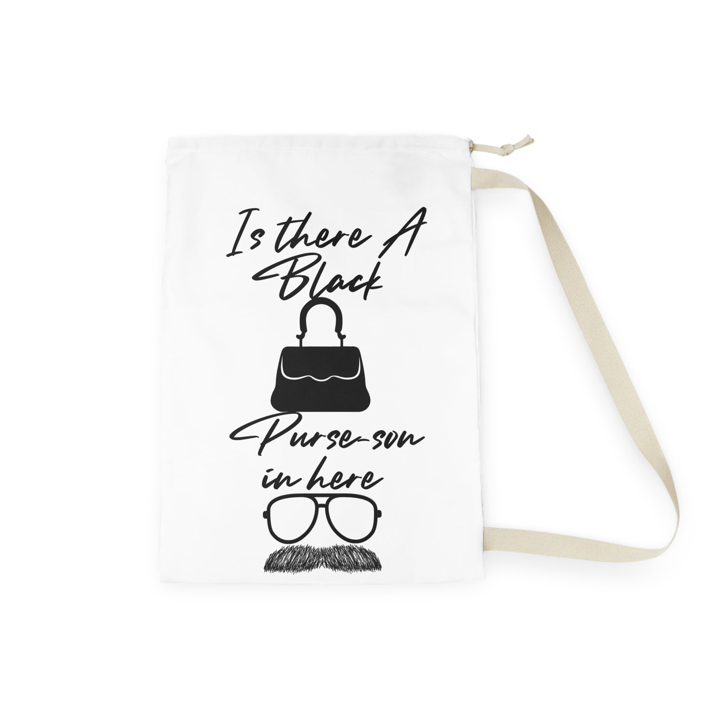 Laundry Bag with Quirky Design | Is there A Black Purse-son in Here? | Fun Laundry Saga | Gift for Him | Home Organization | Stylish Storage