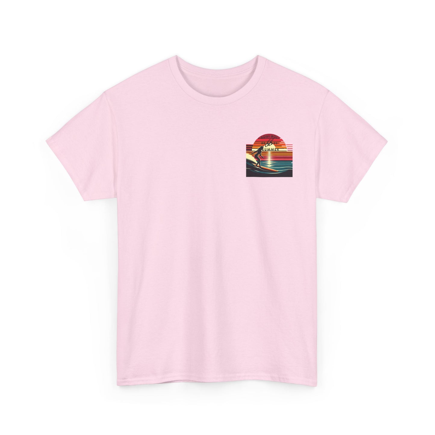 Surf Sunset Unisex Heavy Cotton Tee | Relaxed Summer Vibe, Perfect for Beach Days, Vacation, Gifts, Casual Wear, Fun Times