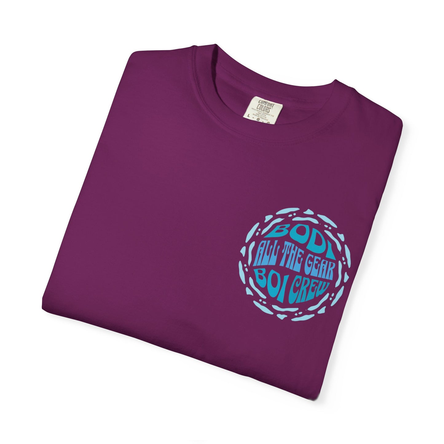 Bodi Gear Crew T-Shirt | Unisex Casual Graphic Tee for Outdoor Adventures, Gift for Him, Retro Style, Summer Vibe, Relaxed Fit