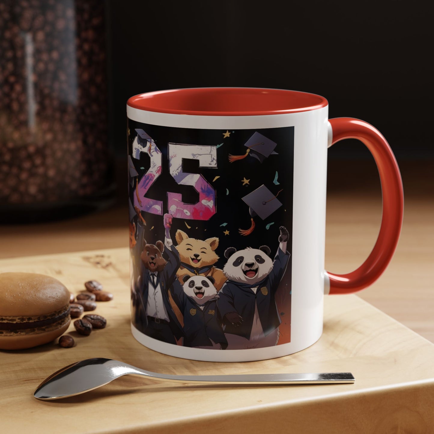 Anime Animals Graduation Celebration Coffee Mug, Funny Animal Graduation Mug, Custom Graduate Gift, Class of 2025 Mug, Unique Graduation Present