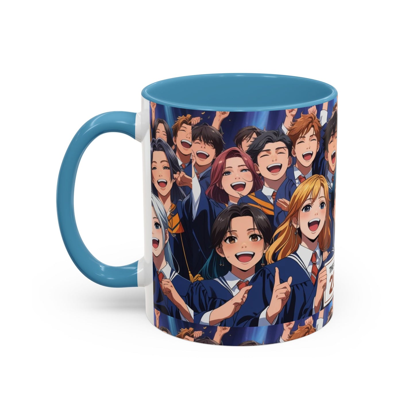 Anime Graduation Celebration Coffee Mug, Class of 2025 Mug, Anime Friends Mug, Gift for Graduates, School Spirit Mug