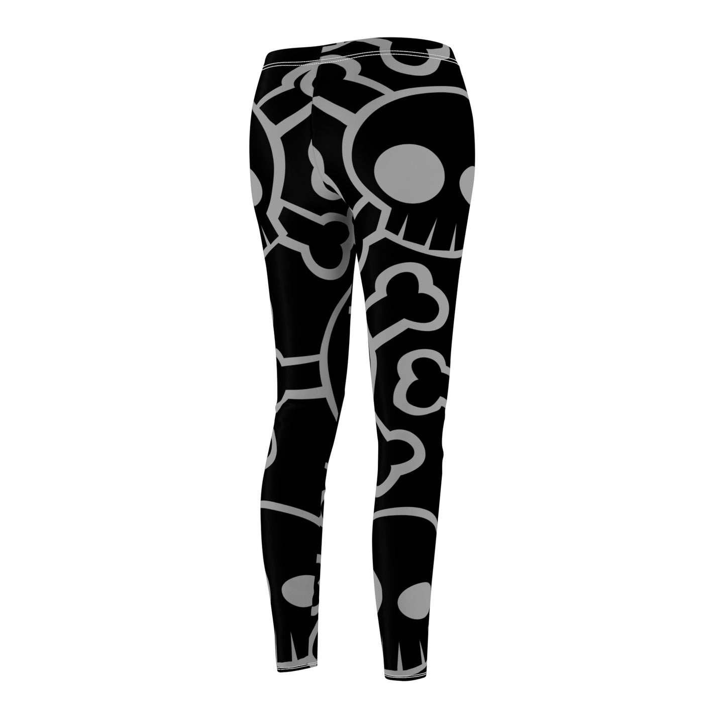 Gothic Skull Print Leggings | Trendy Casual Wear, Halloween Outfit, Fitness Leggings, Unique Gift for Her, Comfortable Stretch Pants