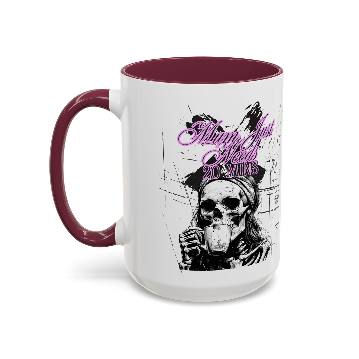 Mum Just Needs 20 min | Perfect for Coffee Lovers, Halloween Decor, Gift for Her, Unique Homeware, Fun Office Mug