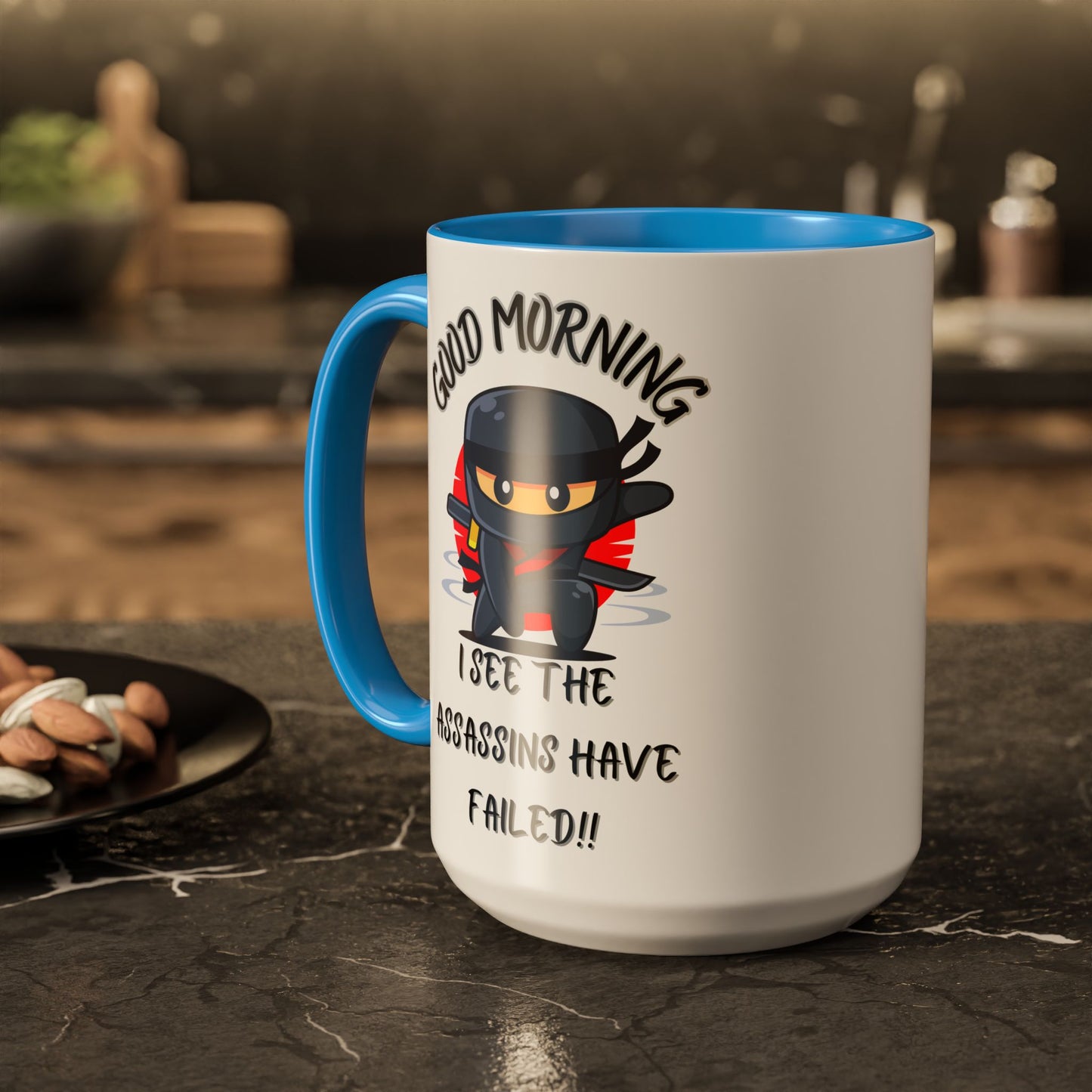 Colourful Assassins have failed Coffee Mug, 11oz/15oz, Funny Gift for Him/Her, Office Humor, Birthday Present, Unique Ceramic Mugs