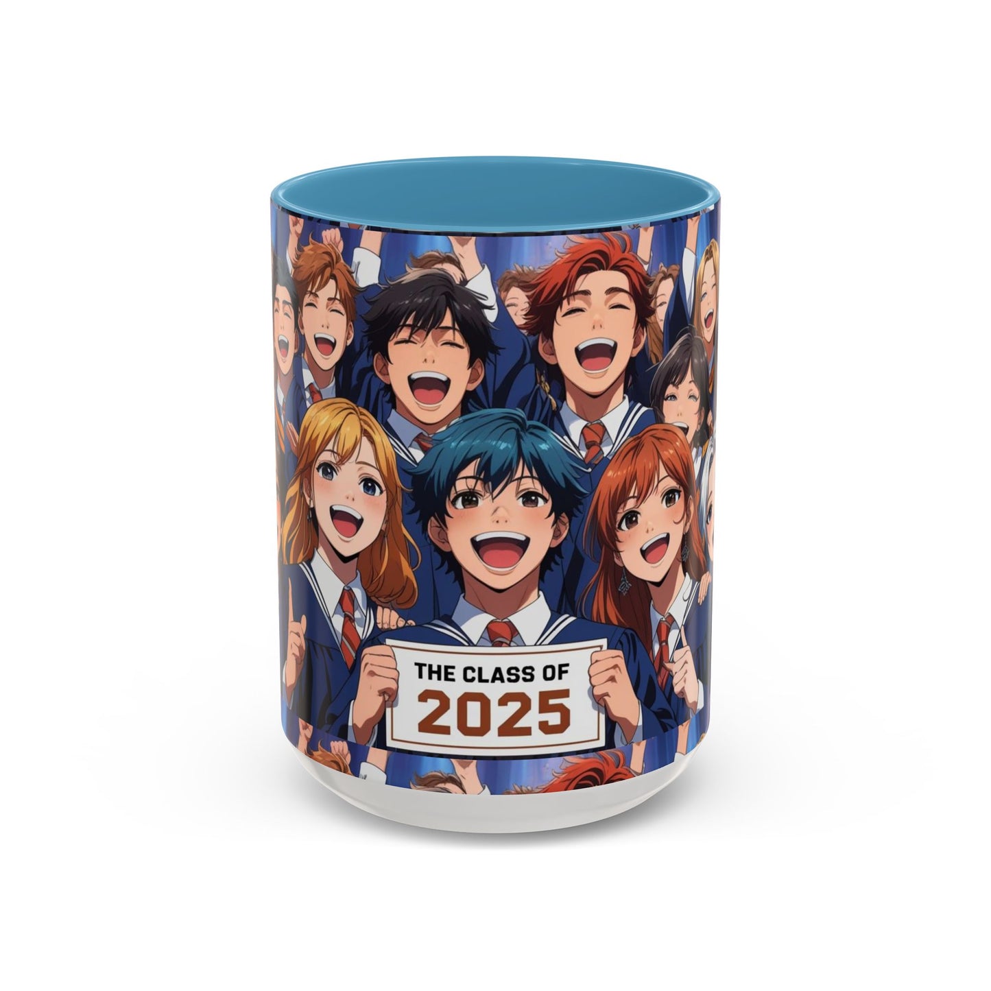 Anime Graduation Celebration Coffee Mug, Class of 2025 Mug, Anime Friends Mug, Gift for Graduates, School Spirit Mug