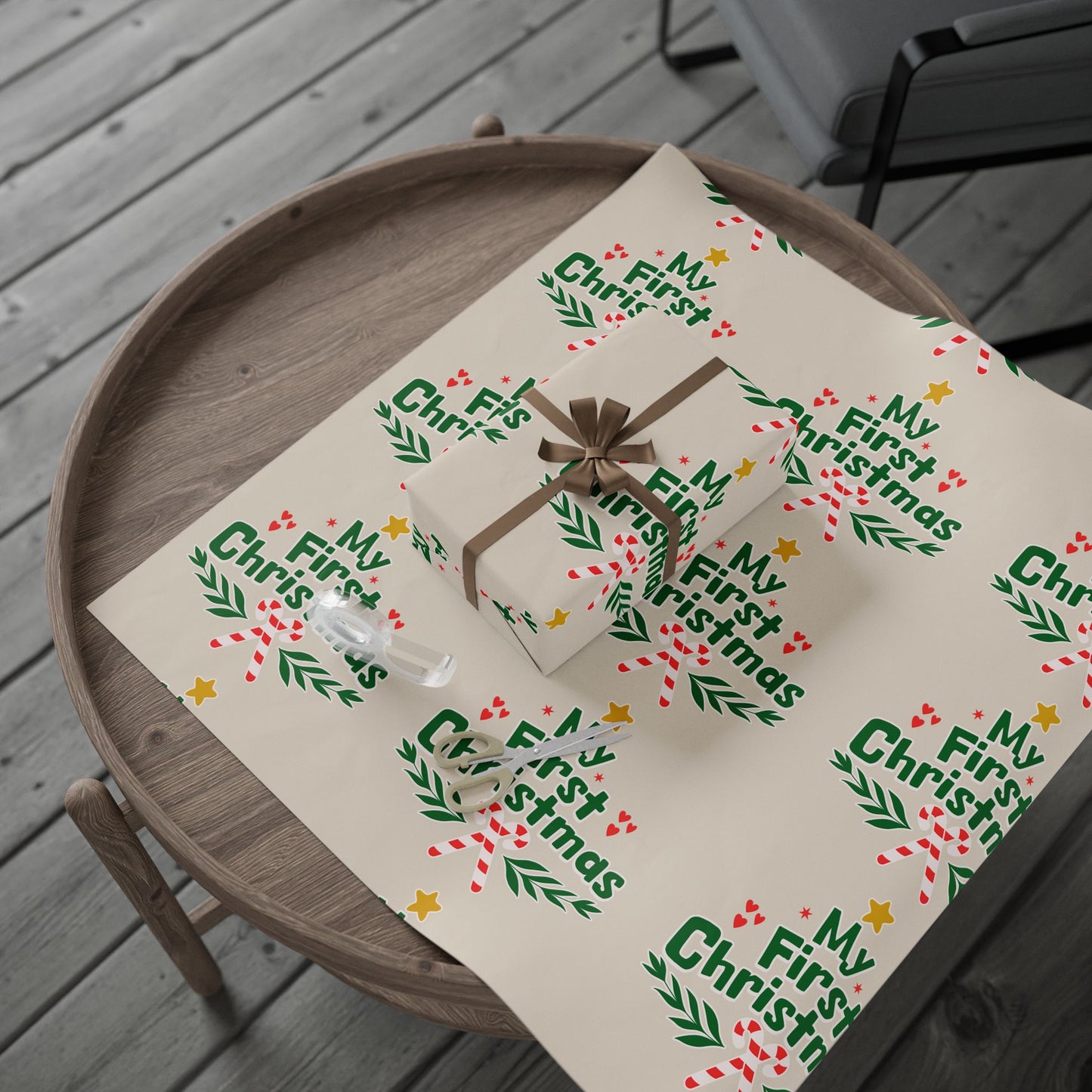 First xmas, Holiday Gift Wrap, Christmas Packaging, Eco-Friendly Wrap, Seasonal Decor, Unique Gift Presentation