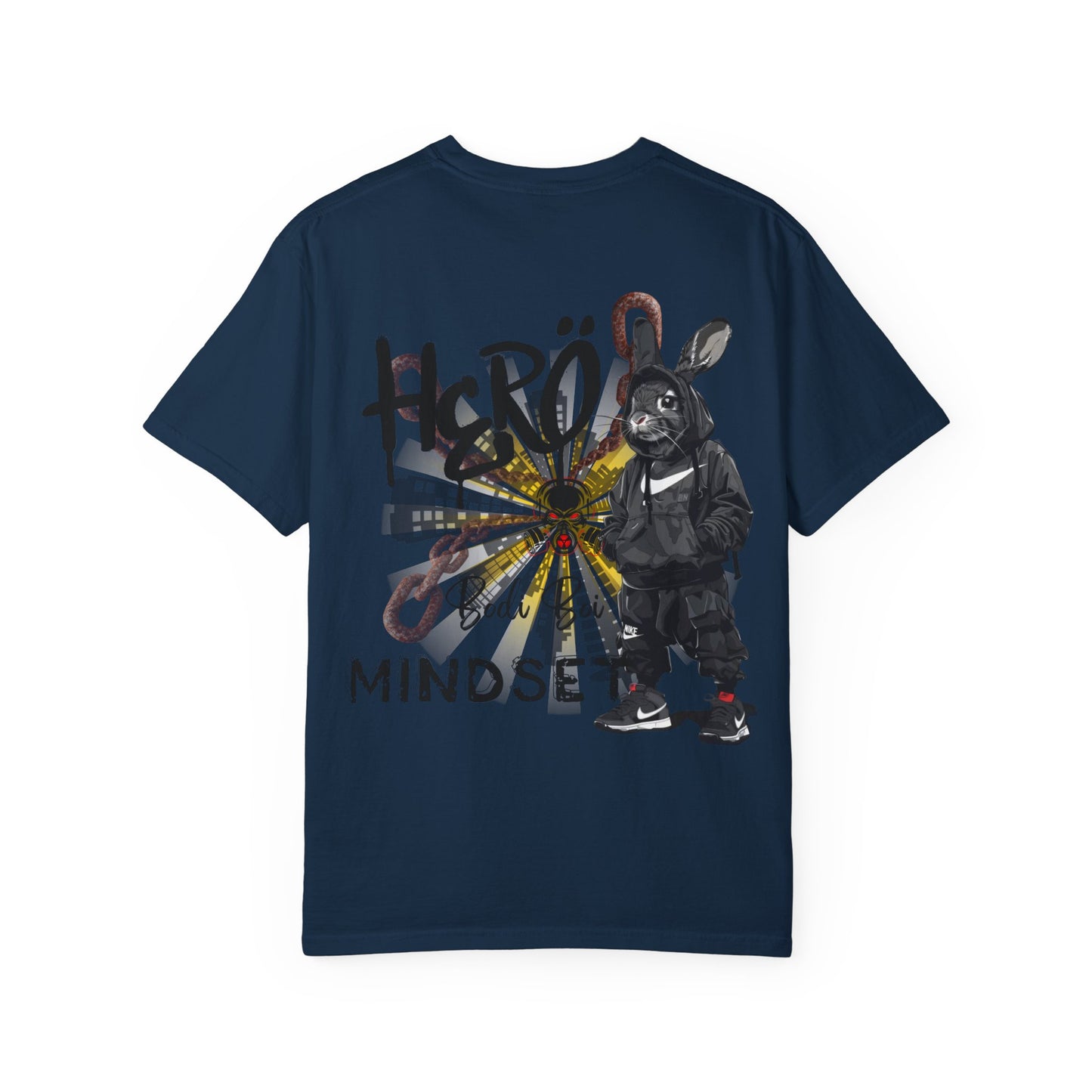 Hero Mindset Unisex Garment-Dyed T-shirt, Motivational Tee, Streetwear, Casual Wear, Gift for Him/Her, Urban Style Shirt
