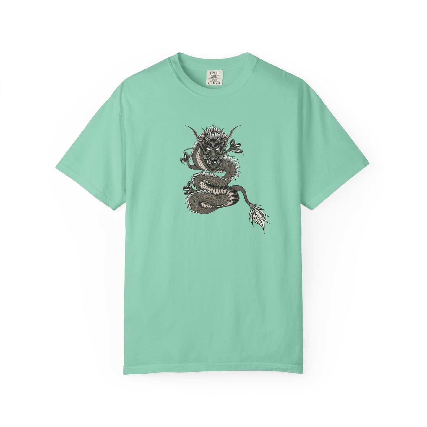 Dragon Design Unisex Garment-Dyed T-shirt, Graphic Tee, Casual Wear, Anime Apparel, Streetwear, Unique Gift for Him