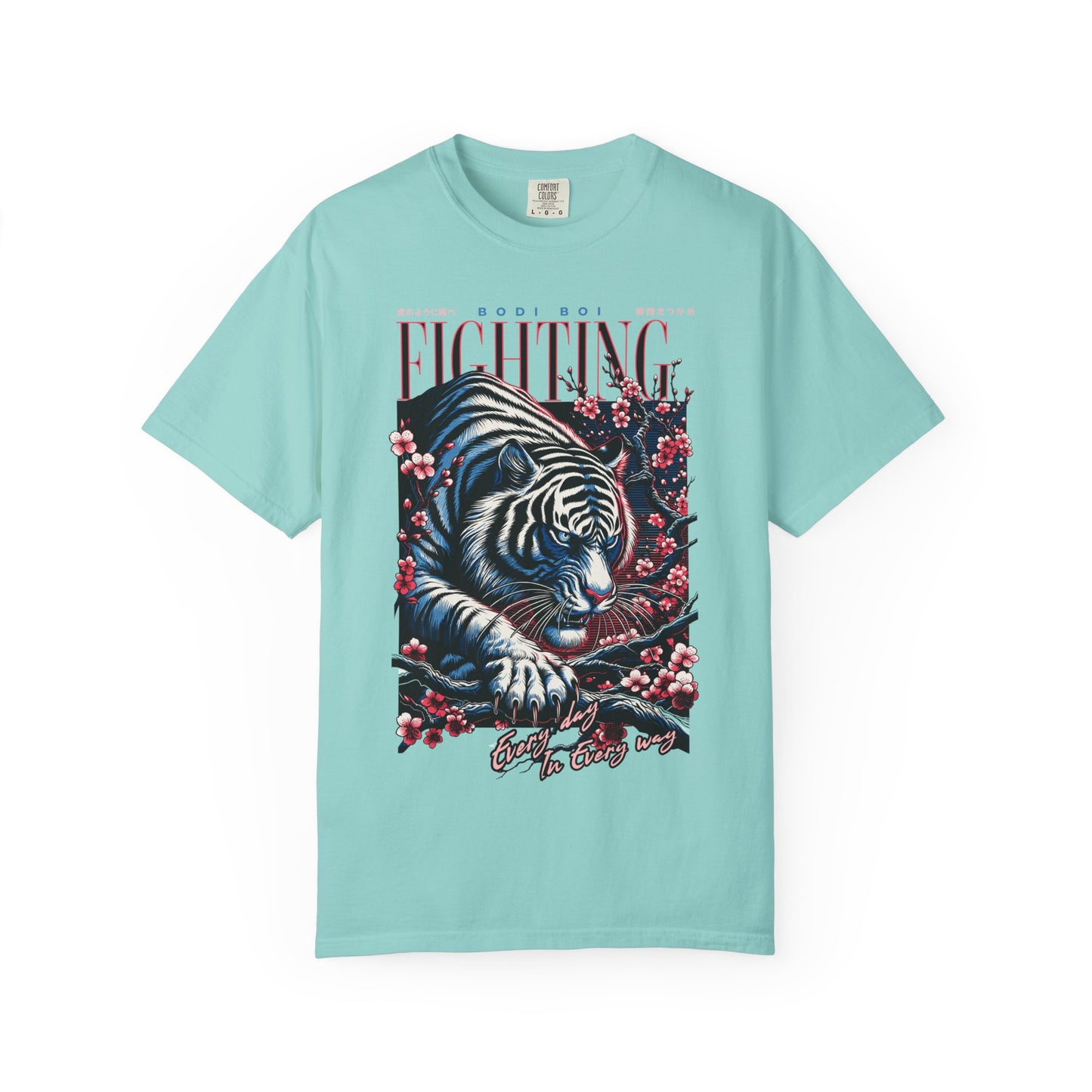 Fierce Tiger Graphic Tee, Vintage Style T-shirt, Unisex Casual Wear, Perfect Gift for Animal Lovers, Fight Against Negative Energy