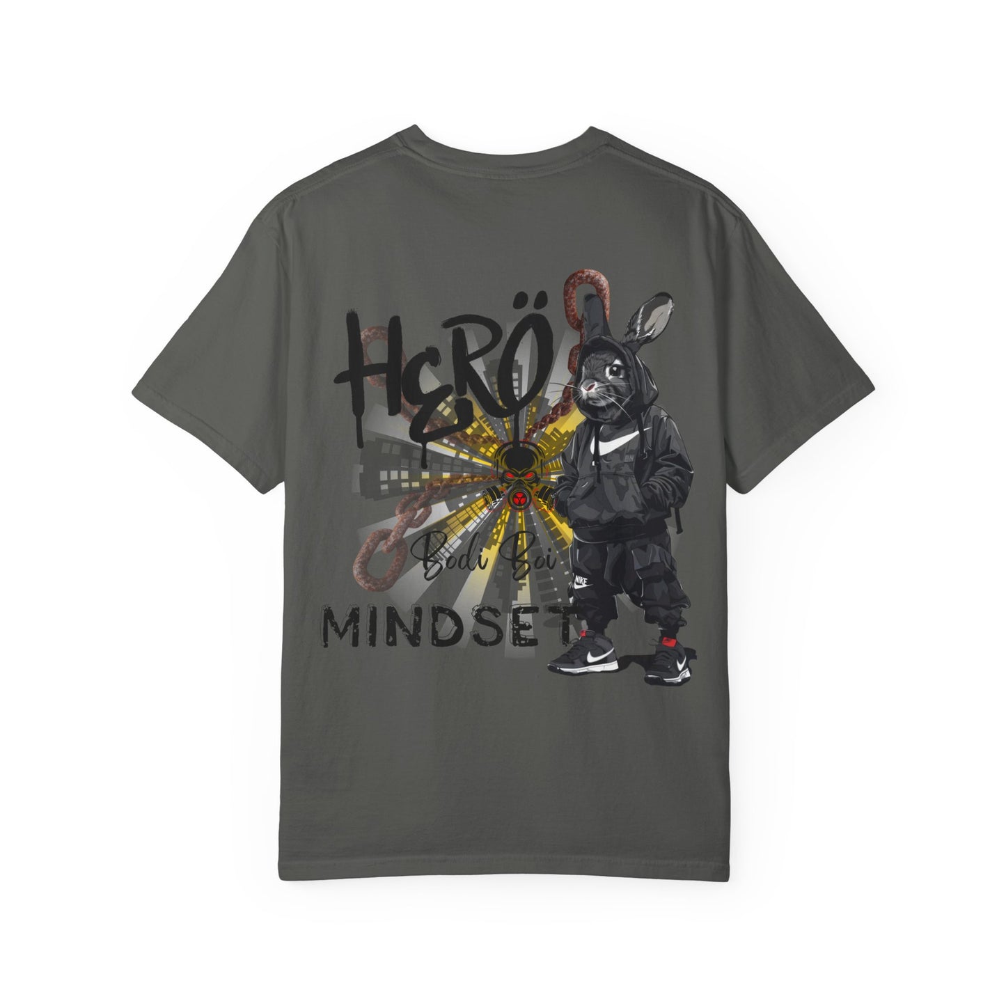 Hero Mindset Unisex Garment-Dyed T-shirt, Motivational Tee, Streetwear, Casual Wear, Gift for Him/Her, Urban Style Shirt