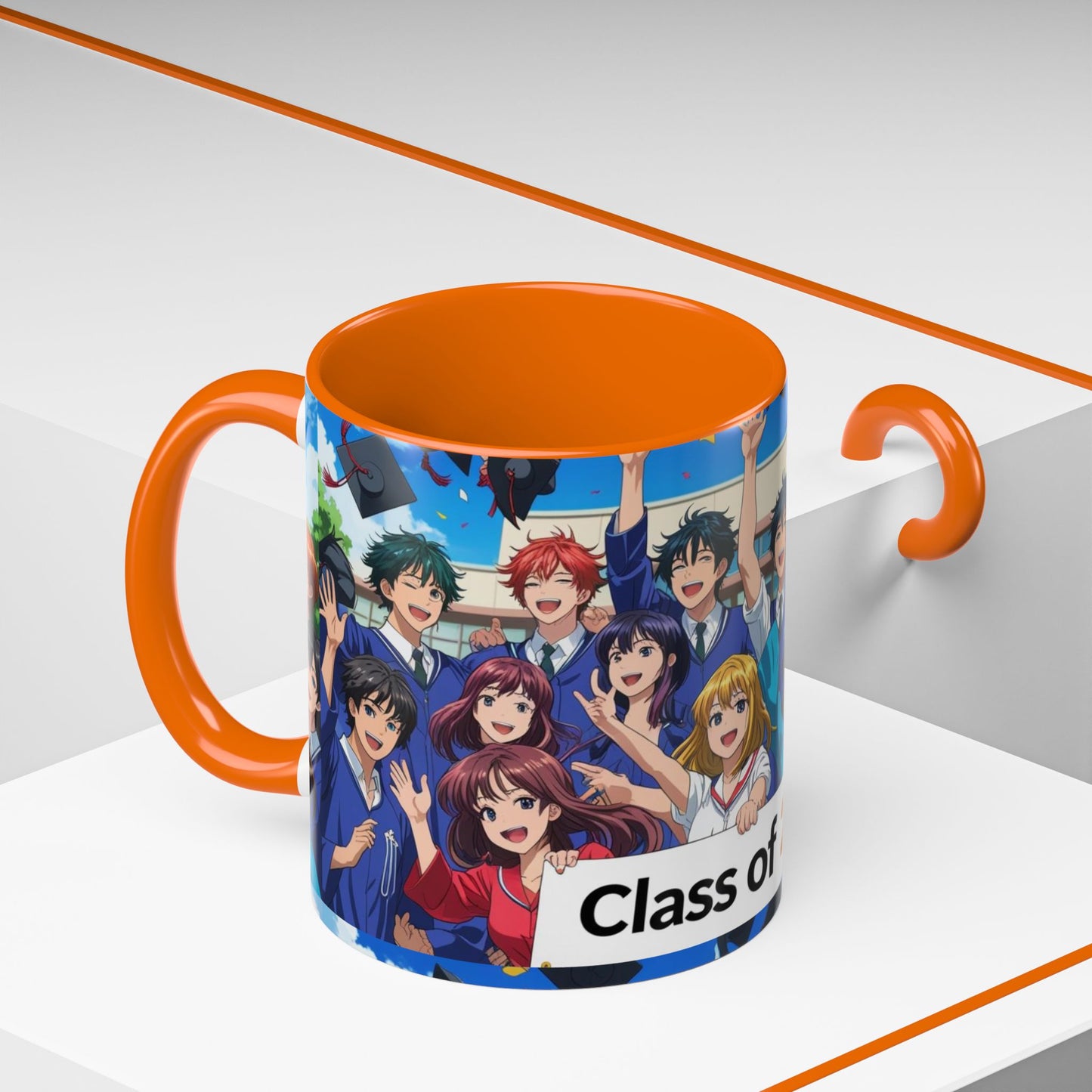 Anime Graduation Coffee Mug for Class of 2025, Personalized Gift, School Memories, Graduation Celebration, Unique Teacher Gift
