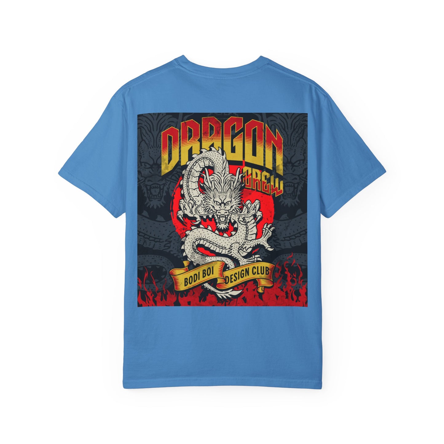 Dragon Design Unisex Garment-Dyed T-shirt, Graphic Tee, Casual Wear, Anime Apparel, Streetwear, Unique Gift for Him