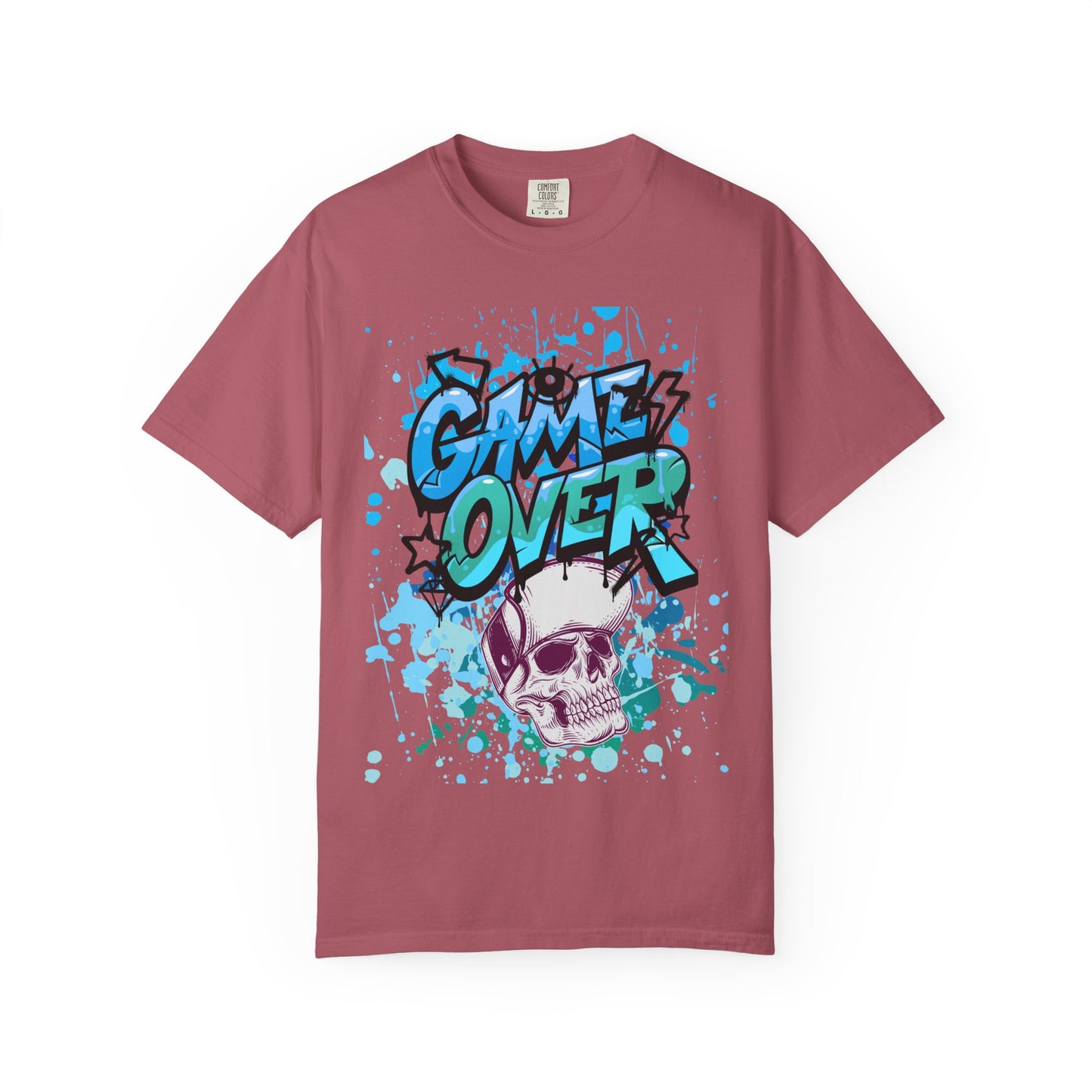 Gamer Skull T-shirt, Unisex Graphic Tee, Game Over Apparel, Casual Wear, Gift for Gamers, Streetwear, Cool Graphic Shirt