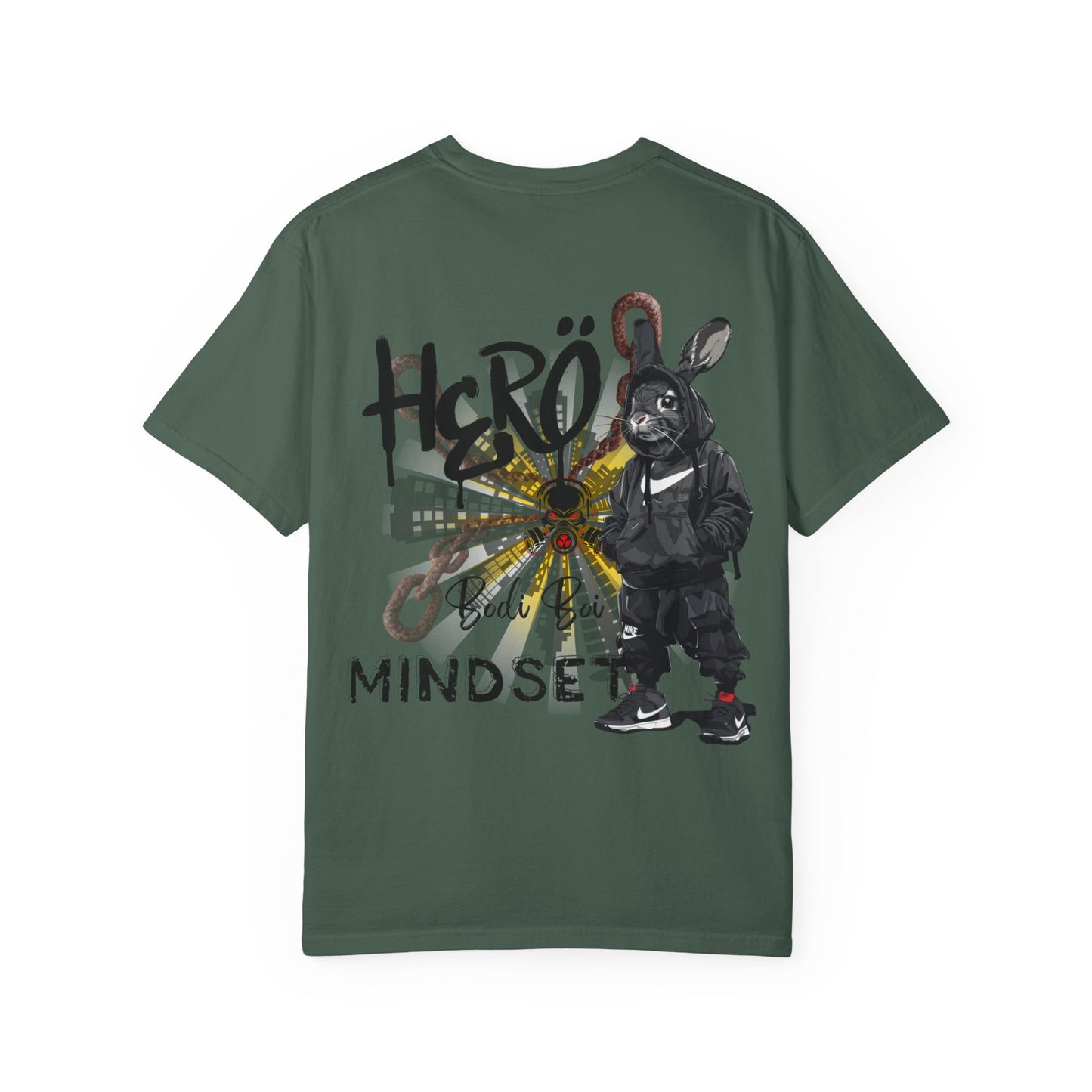 Hero Mindset Unisex Garment-Dyed T-shirt, Motivational Tee, Streetwear, Casual Wear, Gift for Him/Her, Urban Style Shirt