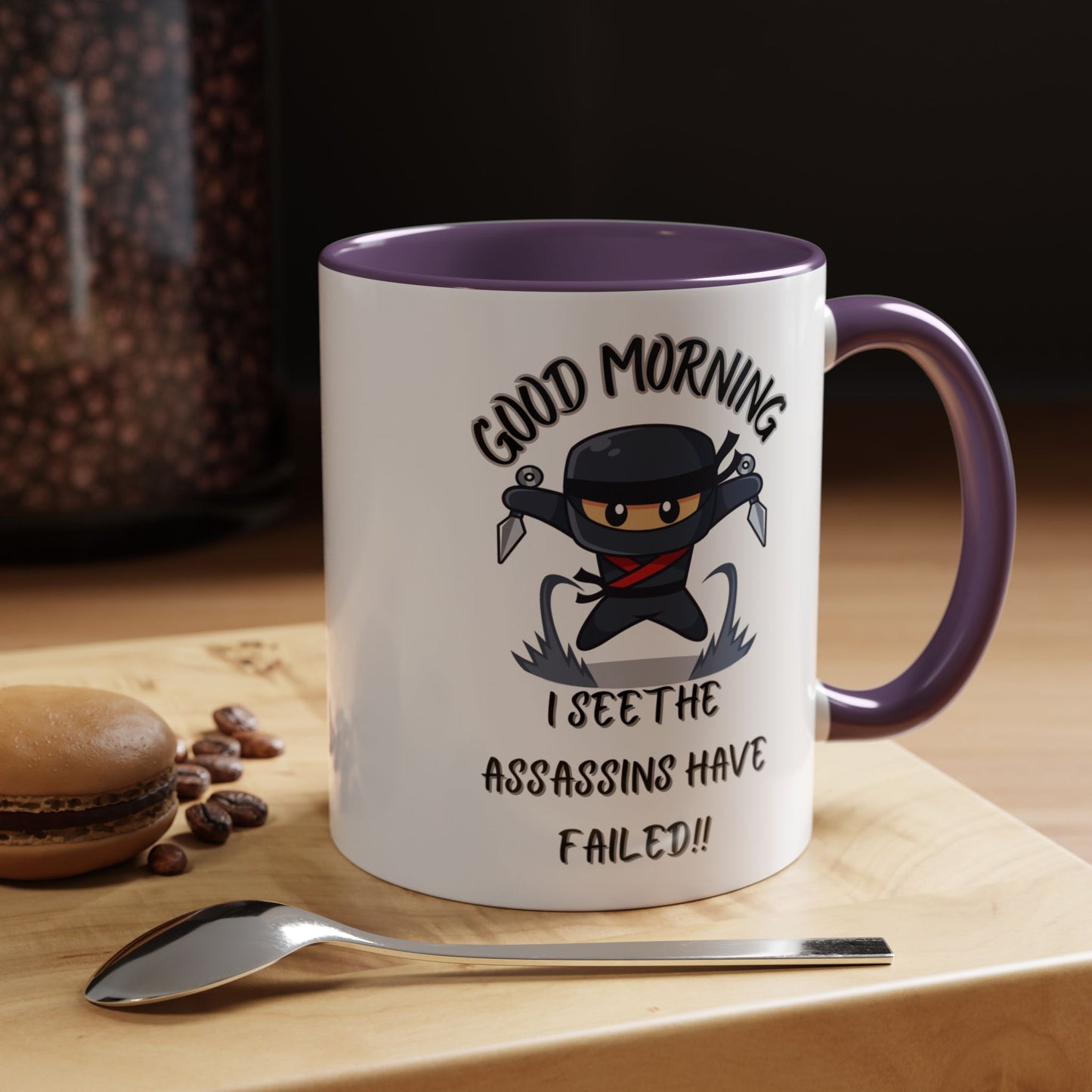 Good Morning Assassins have failed Coffee Mug | Fun Ceramic Mug | Gifts for Him/Her, Office Humor, Birthday Surprise, Ninja Lover
