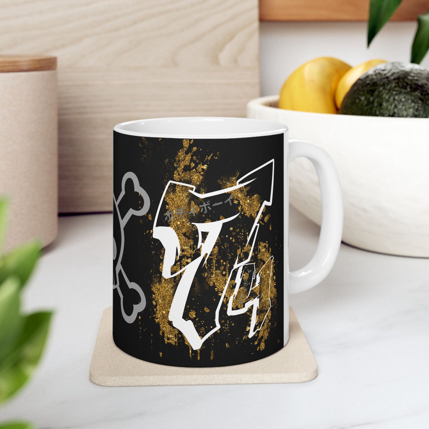 Gothic Skull Ceramic Mug | 11oz & 15oz | Unique Gift for Halloween, Coffee Lovers, Goth Enthusiasts, Edgy Decor, Skull Design