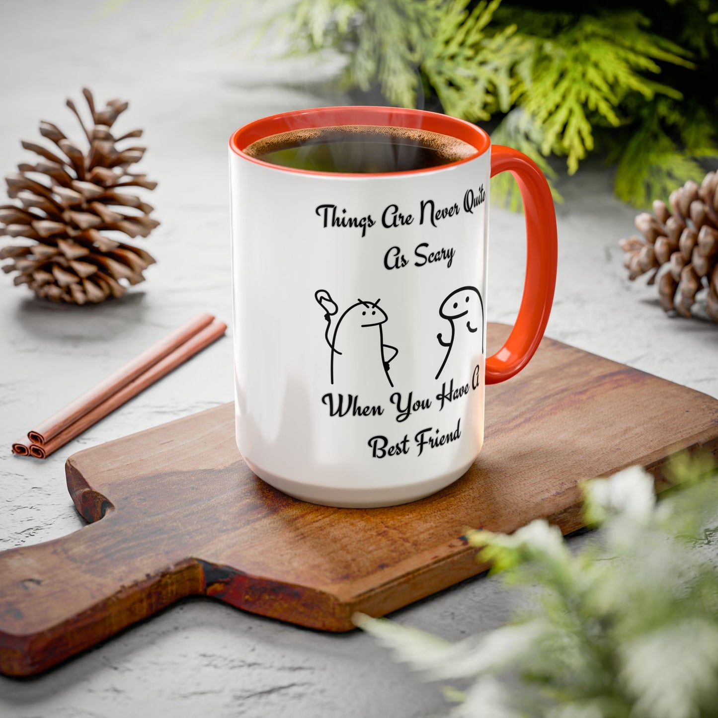 Best Friend Coffee Mug, Colorful Friendship Mug, Cute Gift for Friends, Inspirational Quote Mug, 11oz, 15oz
