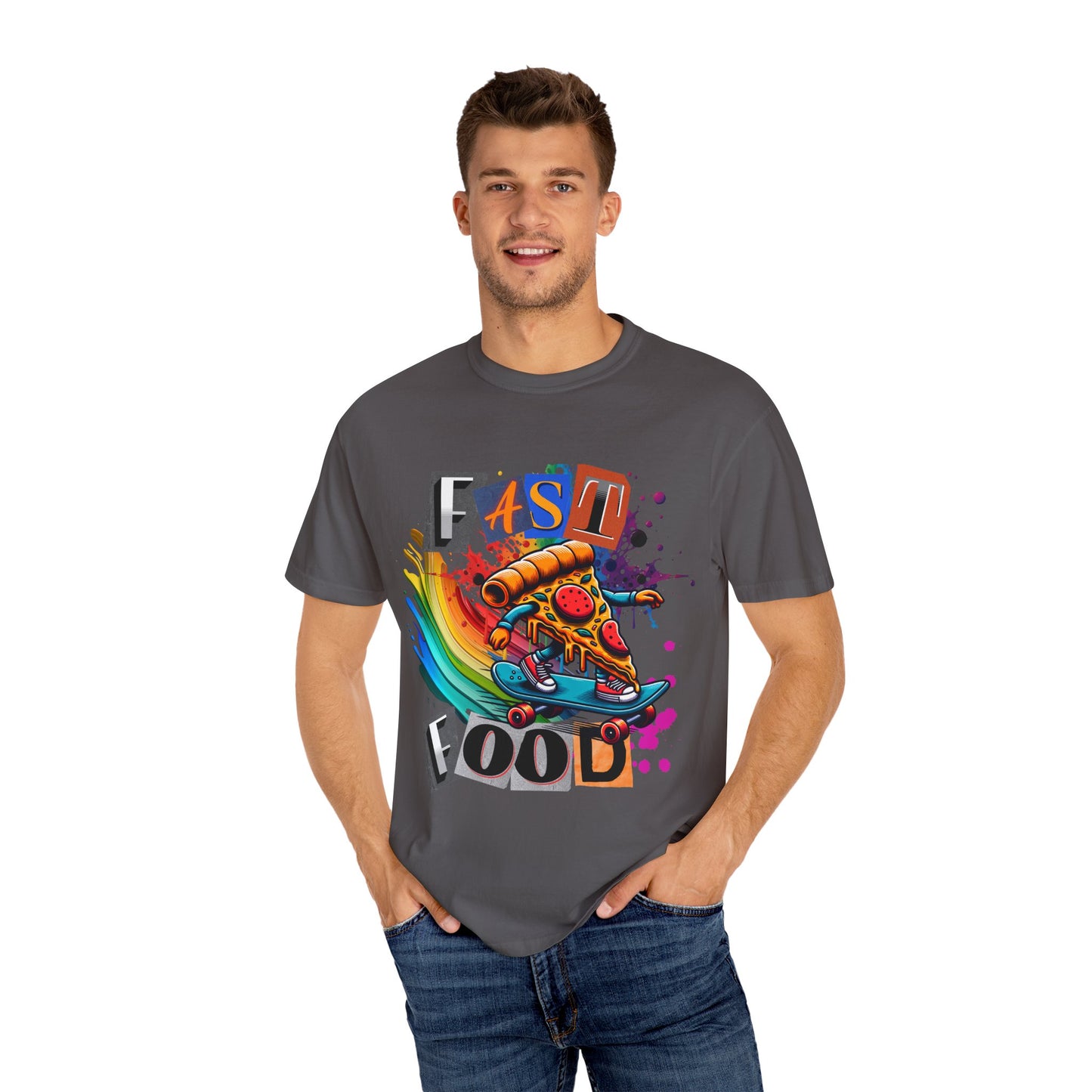 Fast Food Skate Graphic T-Shirt, Unisex T-Shirt, Retro Style Tee, Perfect for Food Lovers, Skate Culture, Casual Wear