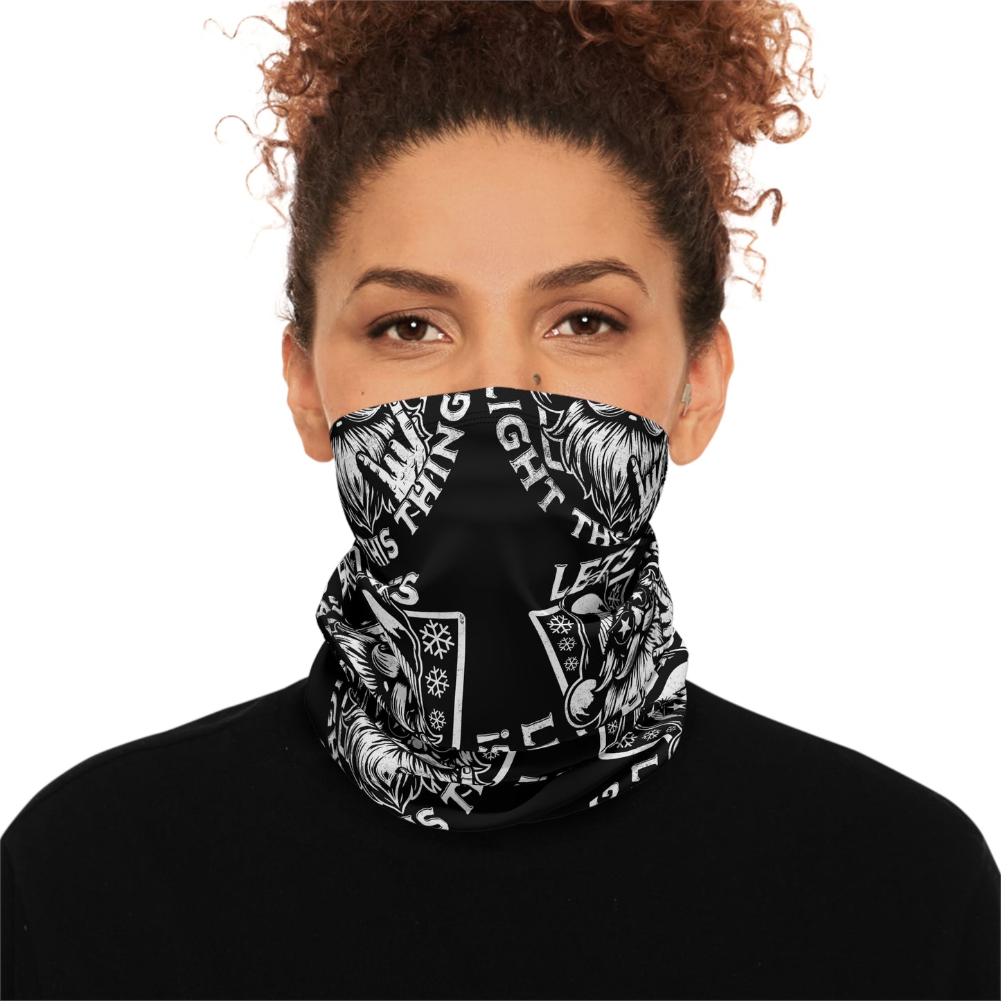 Winter Gaiter Scarf with Fun Design, Festival Neck Warmer, Holiday Gift, Outdoor Accessories, Cozy Winter Wear