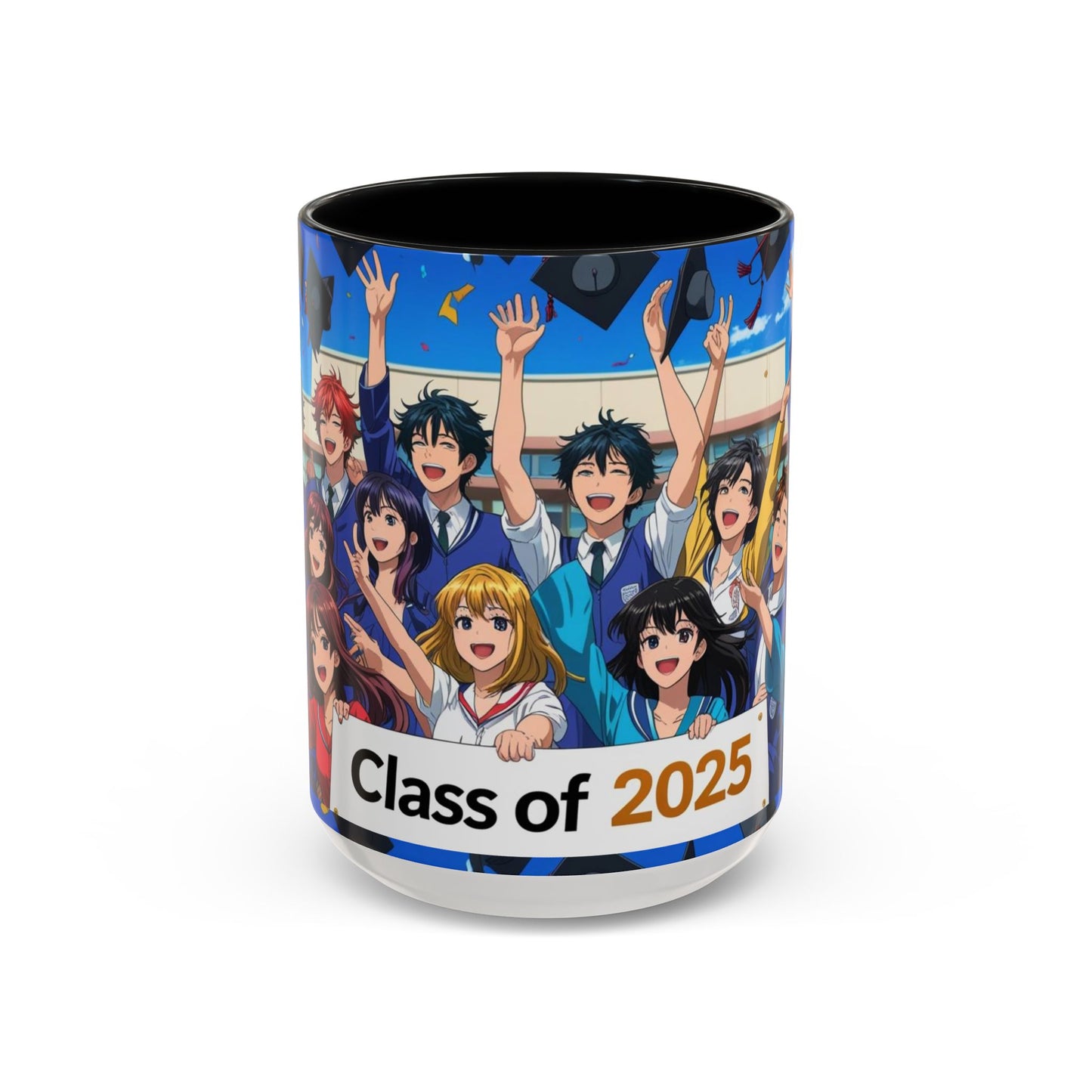 Anime Graduation Coffee Mug for Class of 2025, Personalized Gift, School Memories, Graduation Celebration, Unique Teacher Gift