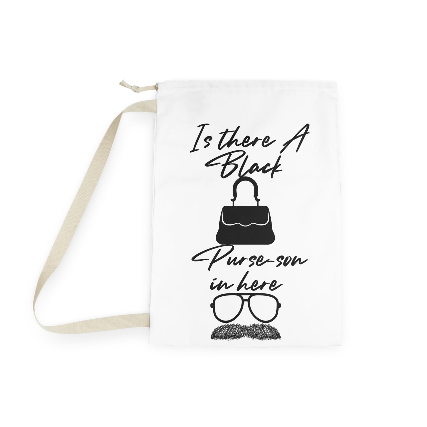 Laundry Bag with Quirky Design | Is there A Black Purse-son in Here? | Fun Laundry Saga | Gift for Him | Home Organization | Stylish Storage