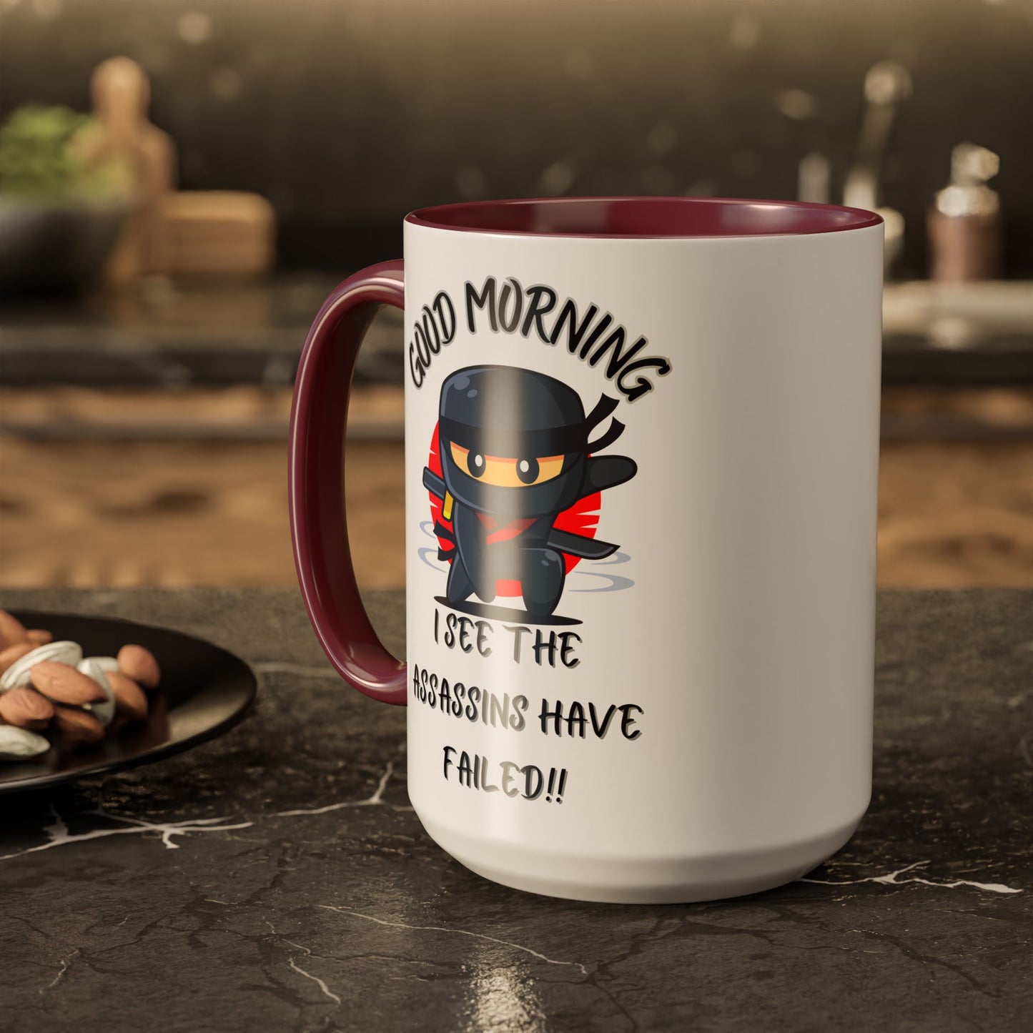 Colourful Assassins have failed Coffee Mug, 11oz/15oz, Funny Gift for Him/Her, Office Humor, Birthday Present, Unique Ceramic Mugs