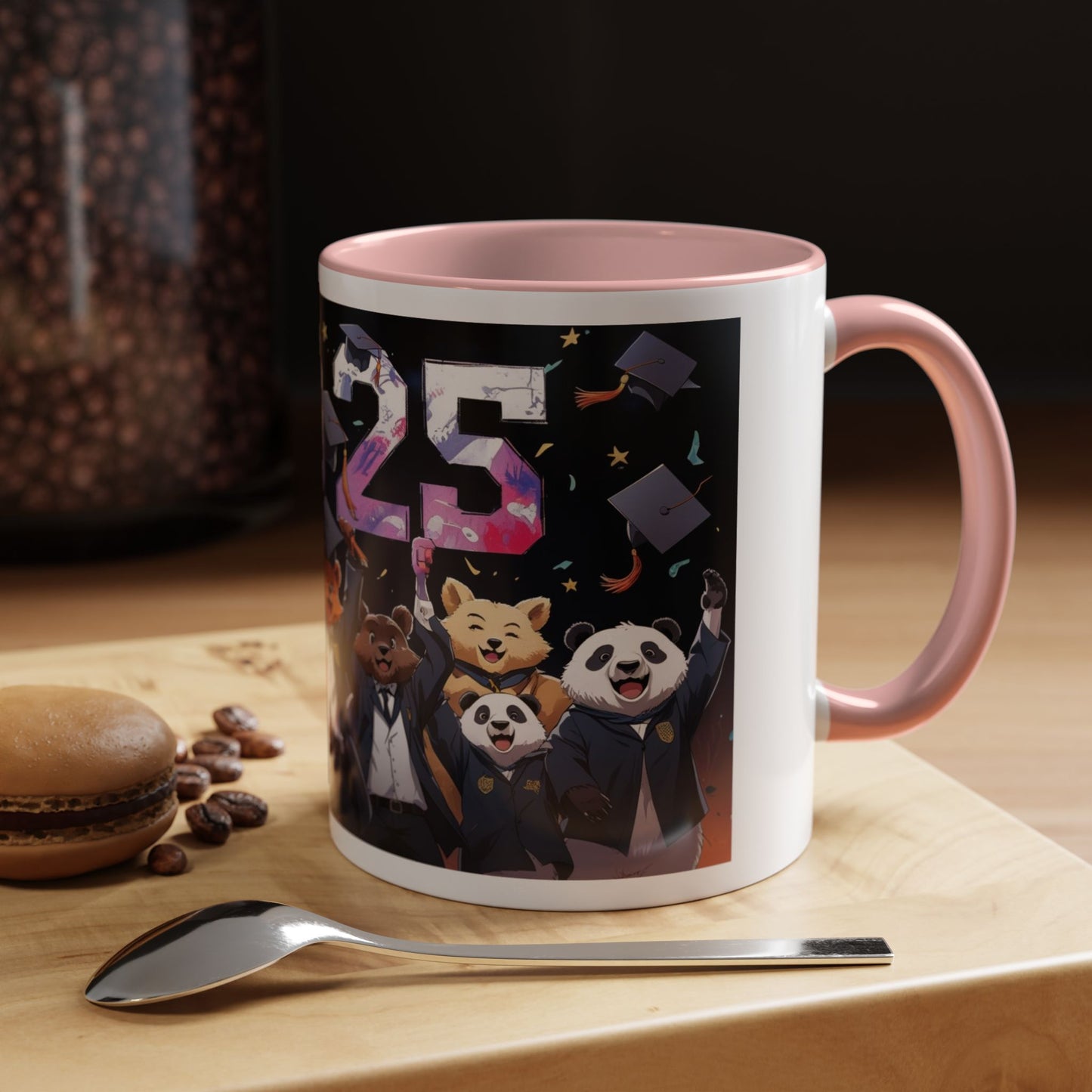 Anime Animals Graduation Celebration Coffee Mug, Funny Animal Graduation Mug, Custom Graduate Gift, Class of 2025 Mug, Unique Graduation Present