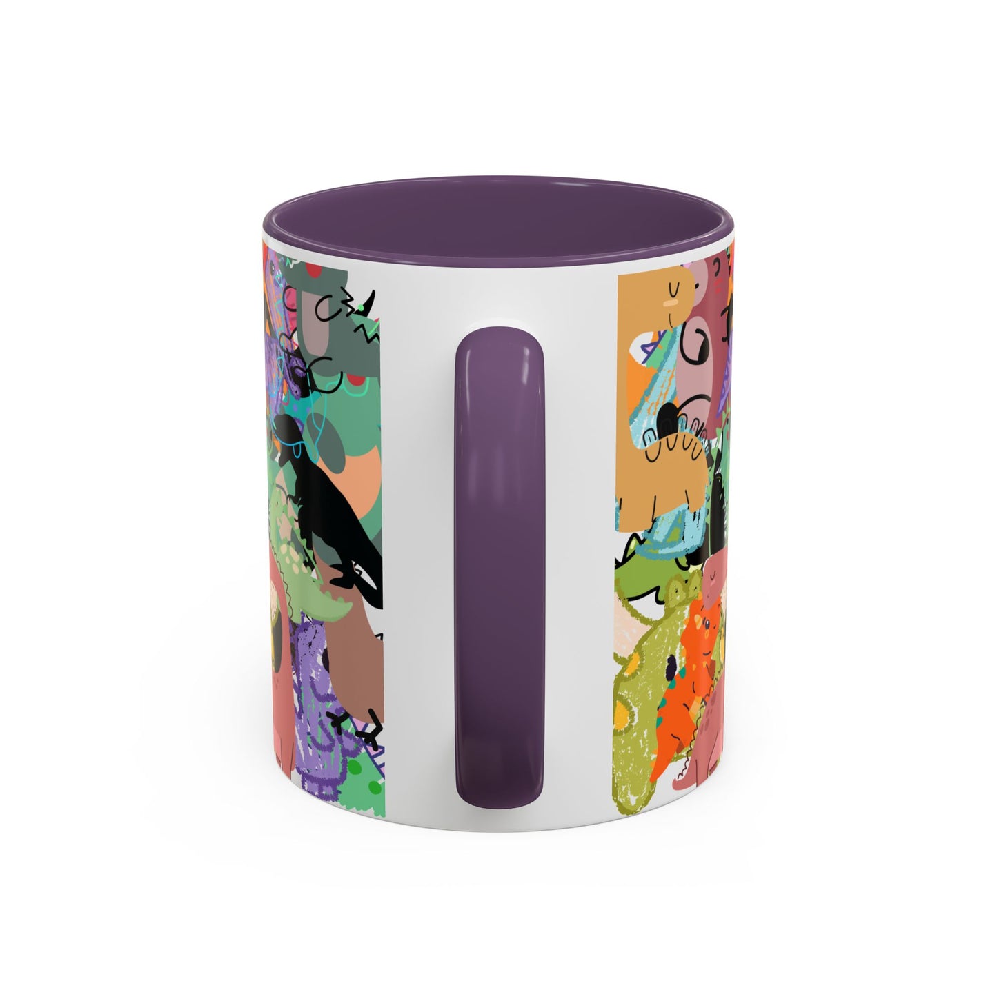 Vibrant Animal Pattern Coffee Mug, Fun Animal Mug, Colorful Mug Gift, Unique Coffee Cup, Quirky Cat Mug, Animal Lovers Drinkware