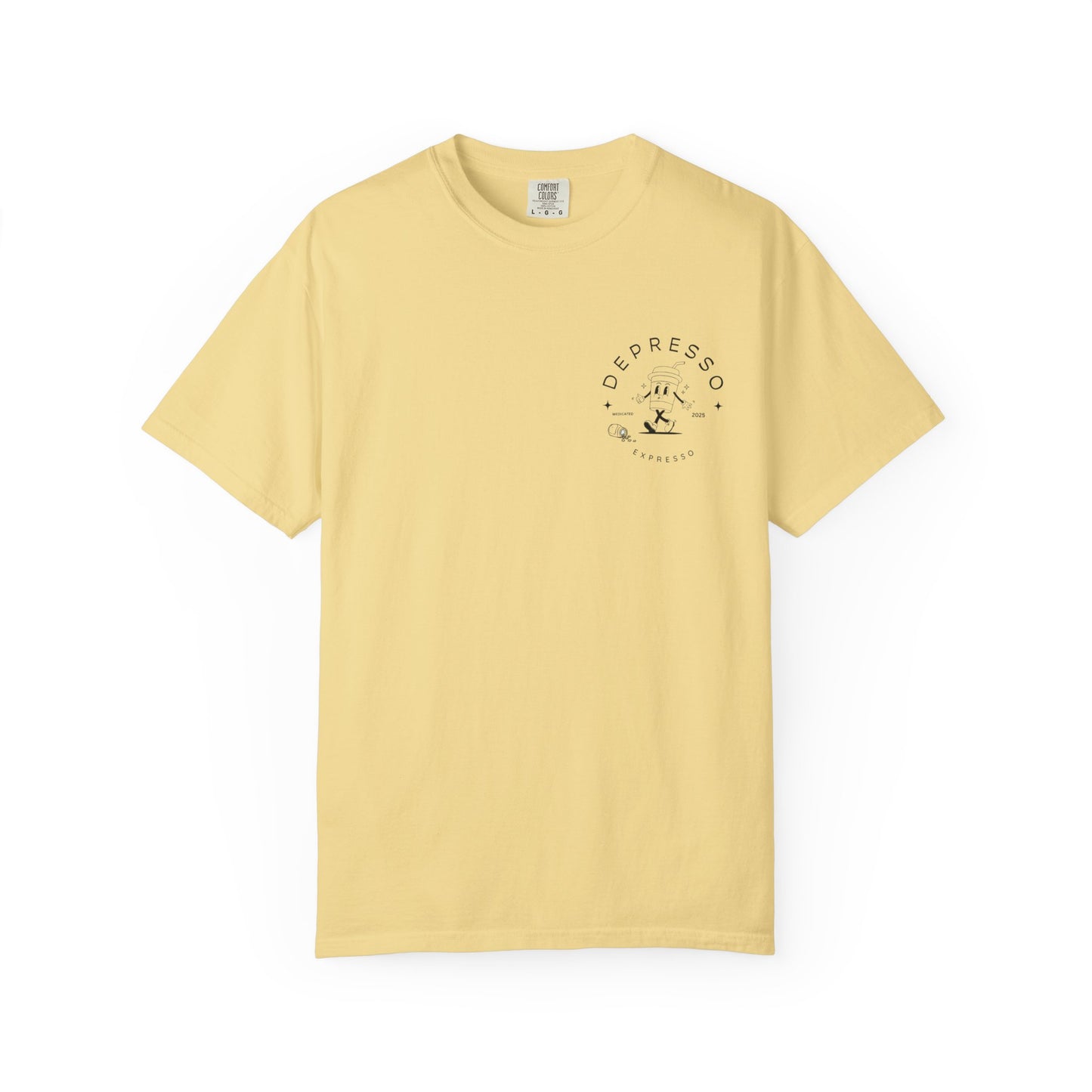 Depresso Expresso Garment-Dyed T-Shirt, Vintage Coffee Lover Tee, Casual Unisex Wear, Gift for Baristas, Perfect for Everyday Style