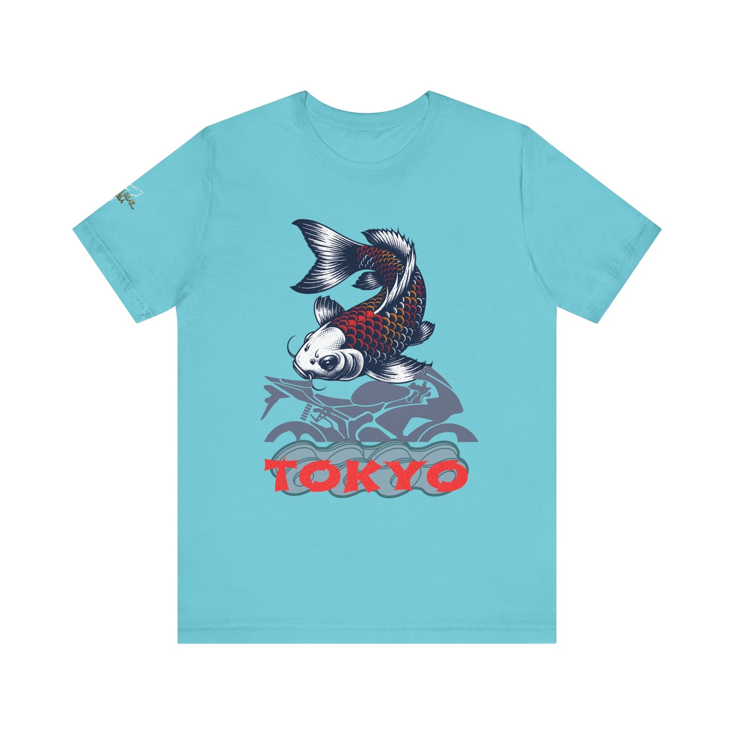 Tokyo Koi Graphic Tee, Casual Streetwear Shirt, Unisex Short Sleeve Top, Gift for Fishermen, Stylish Summer Fashion