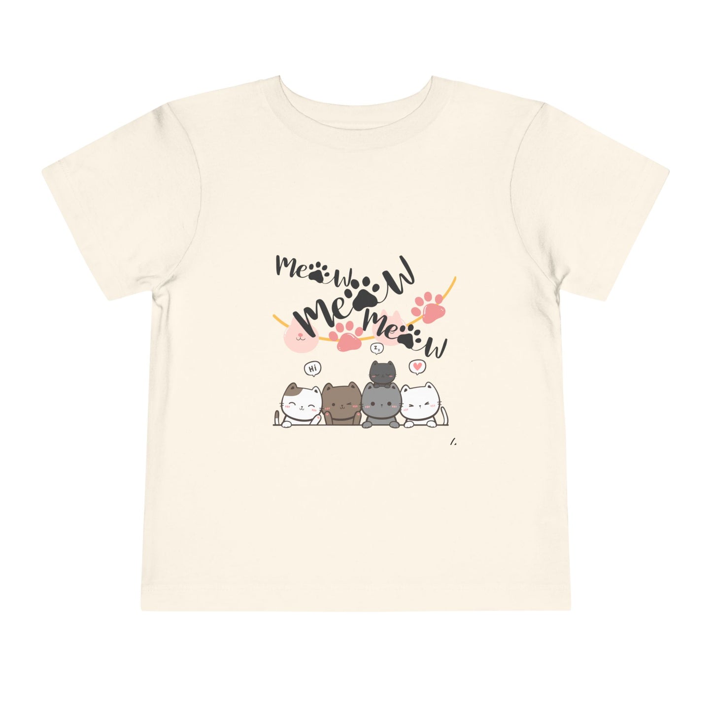 Cute Cat mum I'm here Toddler Tee, Kids Cat T-Shirt, Meow Short Sleeve Top, Adorable Animal Shirt, Fun Playwear for Toddlers