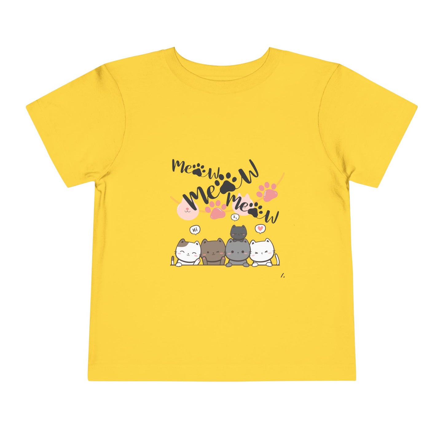 Cute Cat mum I'm here Toddler Tee, Kids Cat T-Shirt, Meow Short Sleeve Top, Adorable Animal Shirt, Fun Playwear for Toddlers
