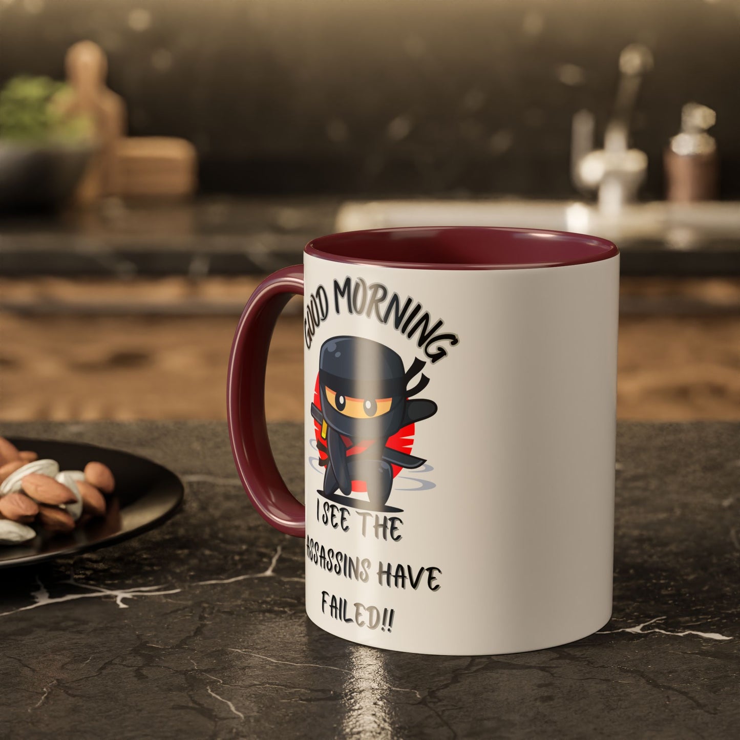 Colourful Assassins have failed Coffee Mug, 11oz/15oz, Funny Gift for Him/Her, Office Humor, Birthday Present, Unique Ceramic Mugs