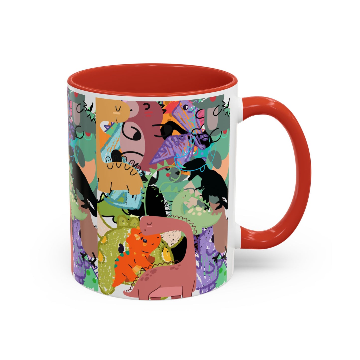 Vibrant Animal Pattern Coffee Mug, Fun Animal Mug, Colorful Mug Gift, Unique Coffee Cup, Quirky Cat Mug, Animal Lovers Drinkware