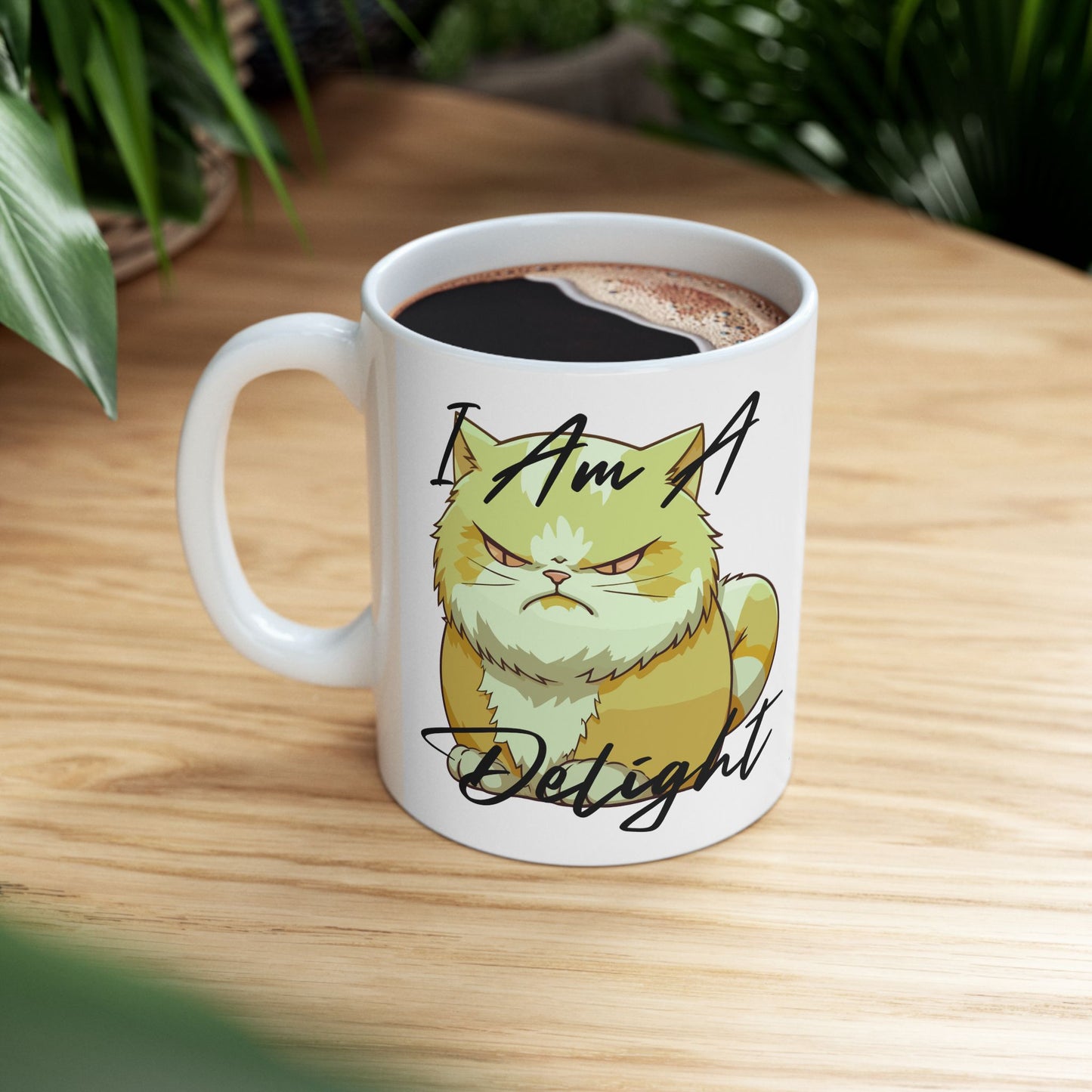Paw-steely I'm a delight Cozy Cat Mug, Perfect Gift for Cat Lovers, Cute Animal Drinkware, Pet-Themed Birthday Gift, Coffee or Tea Lover's Essential