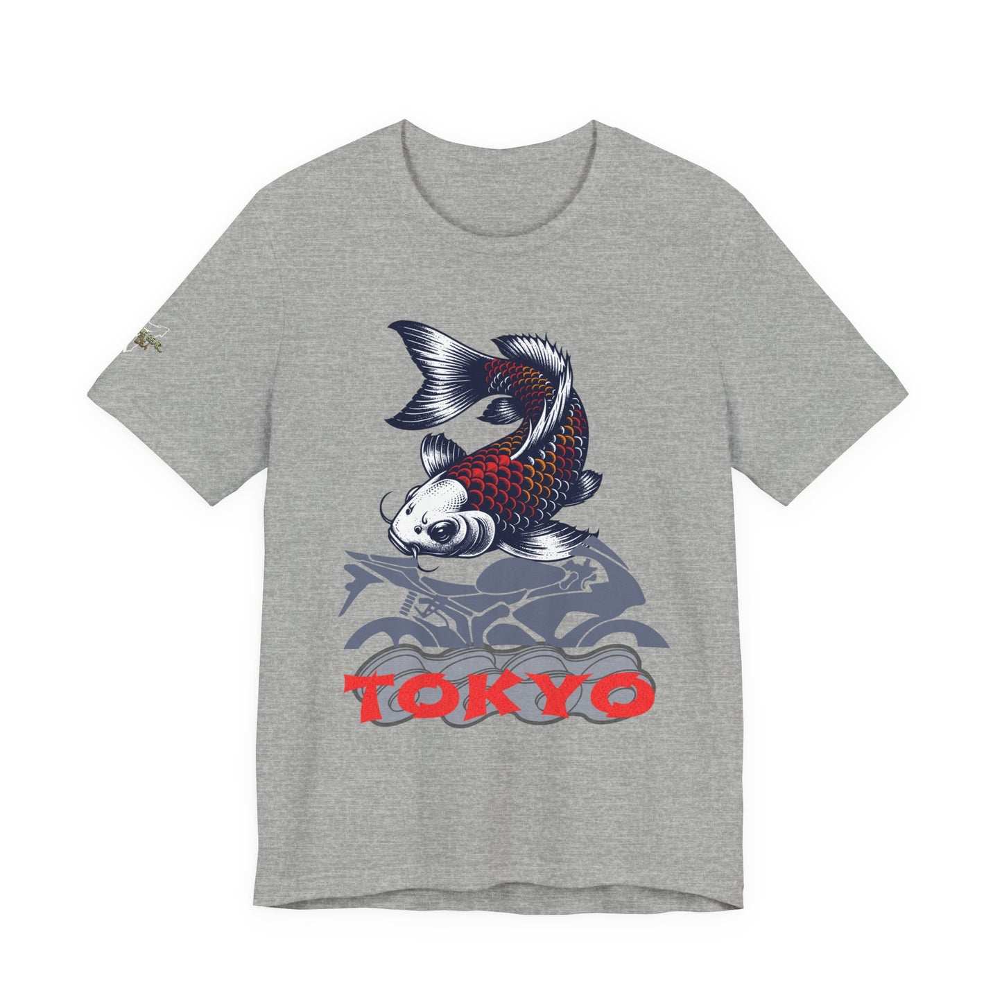 Tokyo Koi Graphic Tee, Casual Streetwear Shirt, Unisex Short Sleeve Top, Gift for Fishermen, Stylish Summer Fashion
