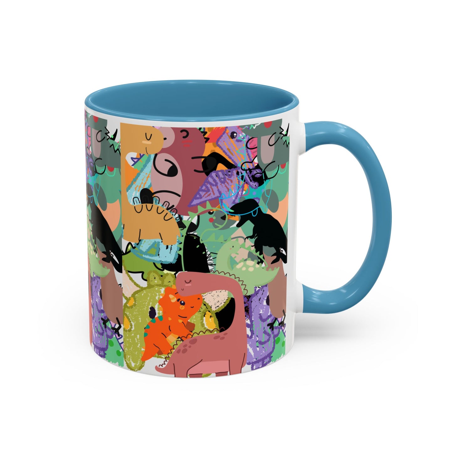 Vibrant Animal Pattern Coffee Mug, Fun Animal Mug, Colorful Mug Gift, Unique Coffee Cup, Quirky Cat Mug, Animal Lovers Drinkware