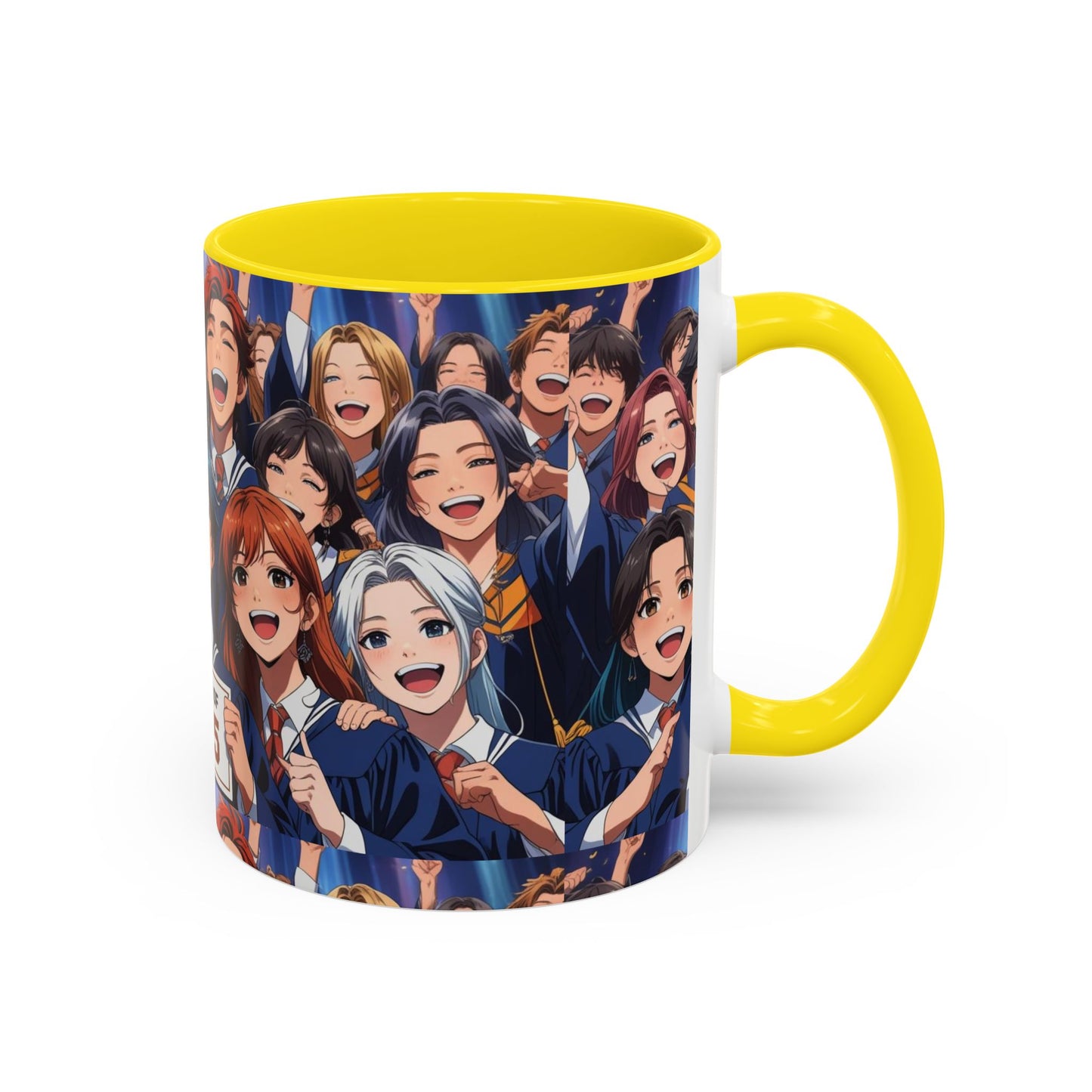 Anime Graduation Celebration Coffee Mug, Class of 2025 Mug, Anime Friends Mug, Gift for Graduates, School Spirit Mug