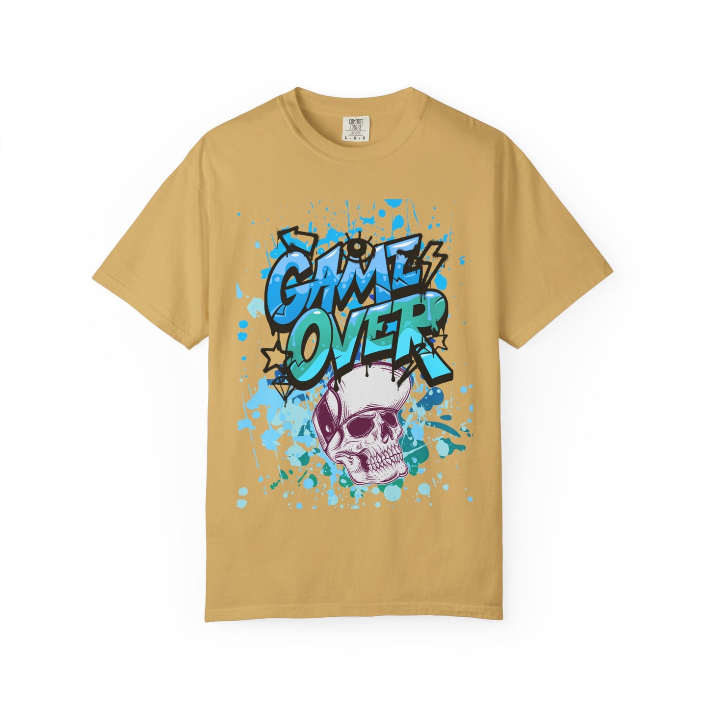 Gamer Skull T-shirt, Unisex Graphic Tee, Game Over Apparel, Casual Wear, Gift for Gamers, Streetwear, Cool Graphic Shirt
