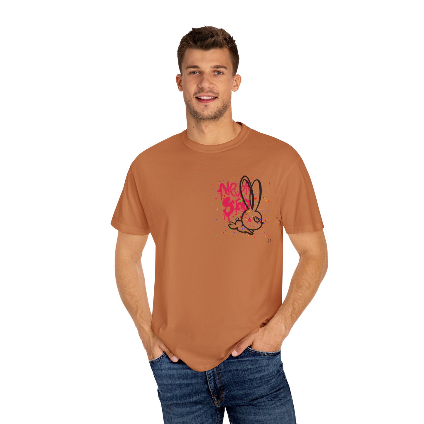 Whimsical Graphic Tee for Fun-Loving Souls, Cute Bunny & Bear Design, Unisex T-Shirt, Casual Wear, Gift for Kids & Teens