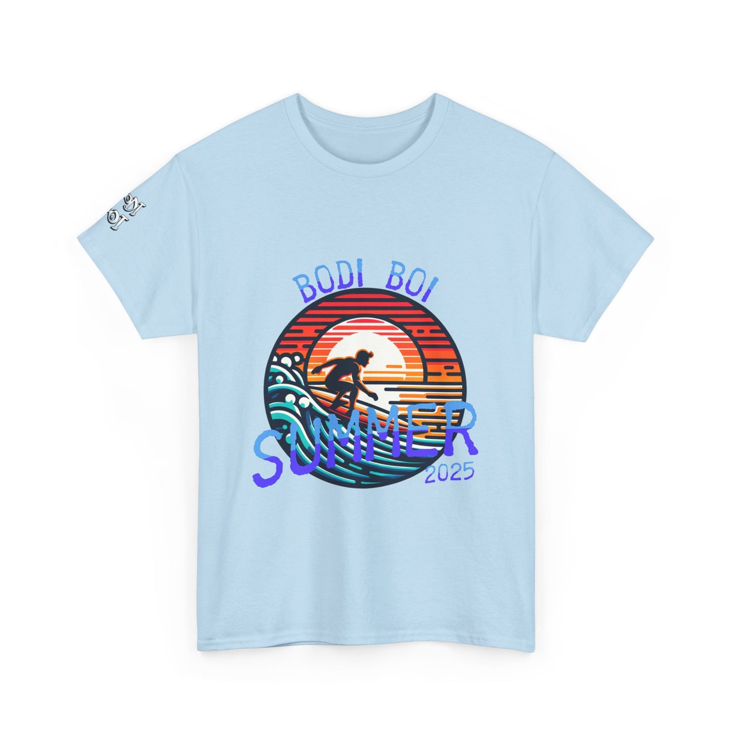 Summer Vibes Unisex Heavy Cotton Tee, Beach Shirt, Surfing Apparel, Casual Wear, Gift for Surfers, Summer 2025 Tee