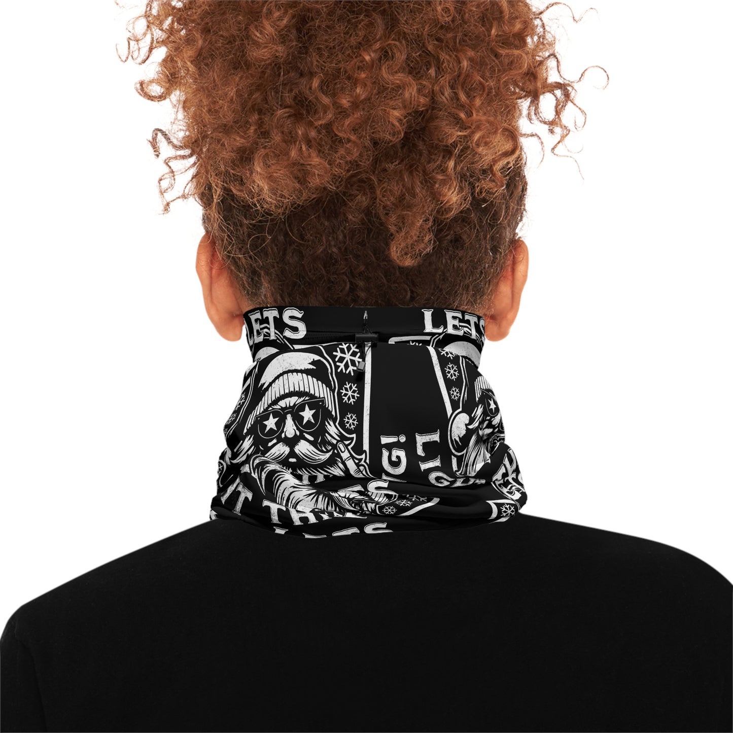 Winter Gaiter Scarf with Fun Design, Festival Neck Warmer, Holiday Gift, Outdoor Accessories, Cozy Winter Wear