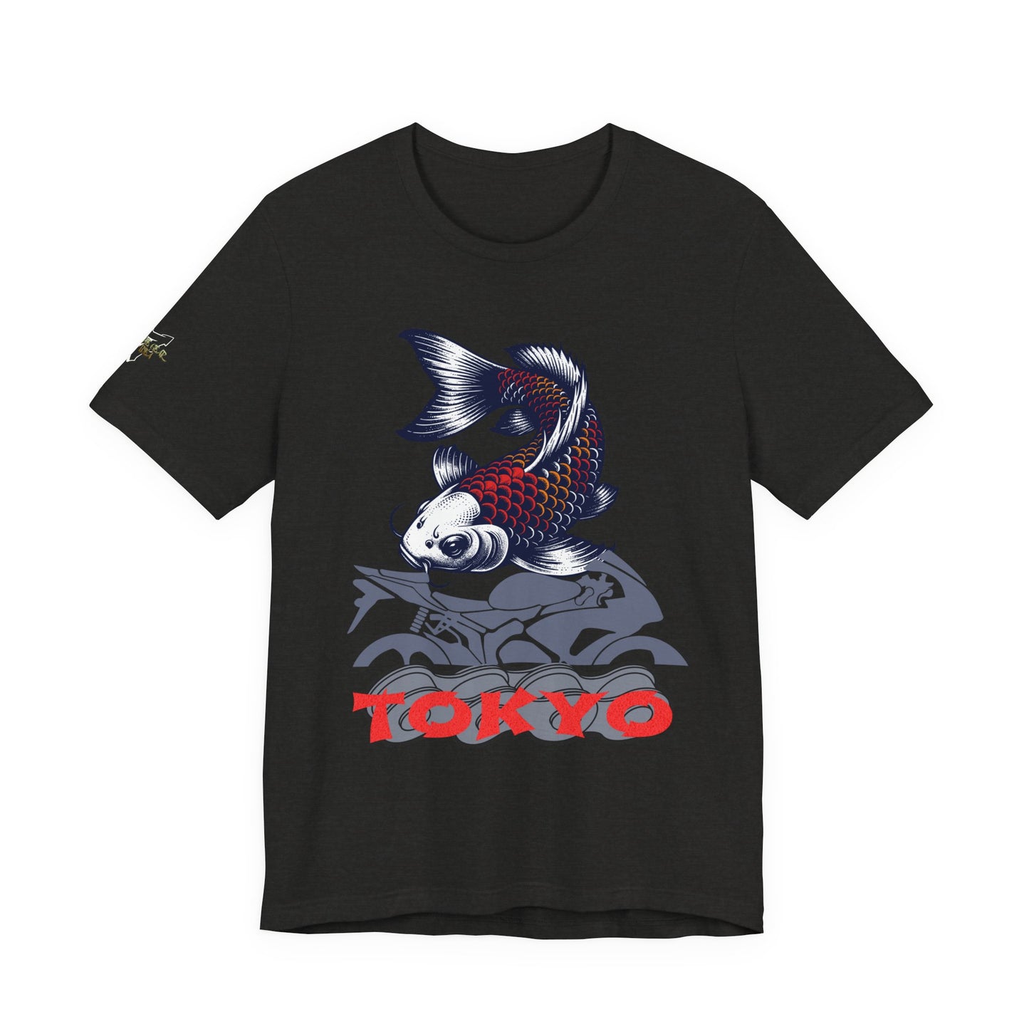 Tokyo Koi Graphic Tee, Casual Streetwear Shirt, Unisex Short Sleeve Top, Gift for Fishermen, Stylish Summer Fashion