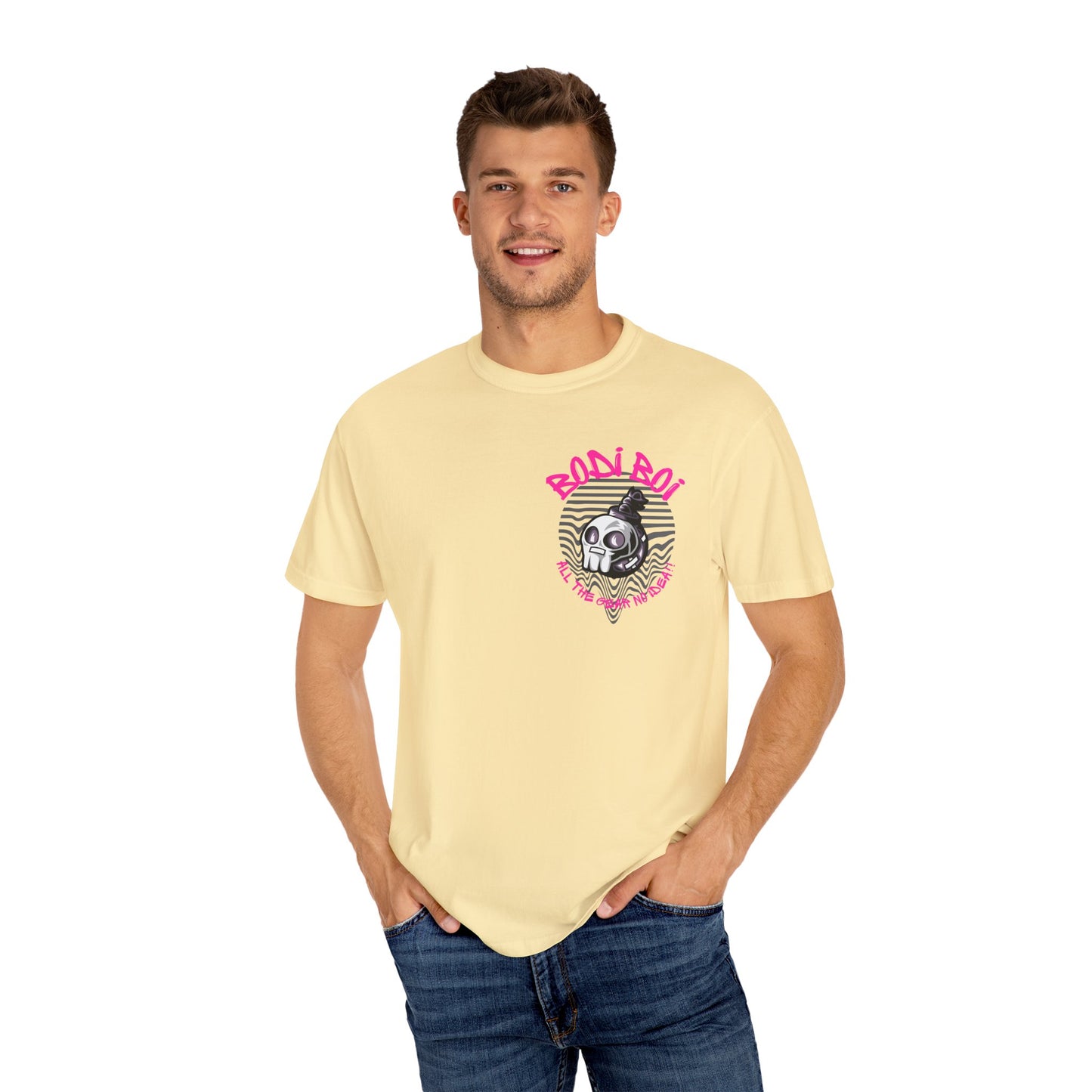 Bodi Boi Skull Graphic Unisex T-Shirt | Edgy Streetwear, Gothic Tee, Gift for Him, Halloween Apparel, Casual Wear