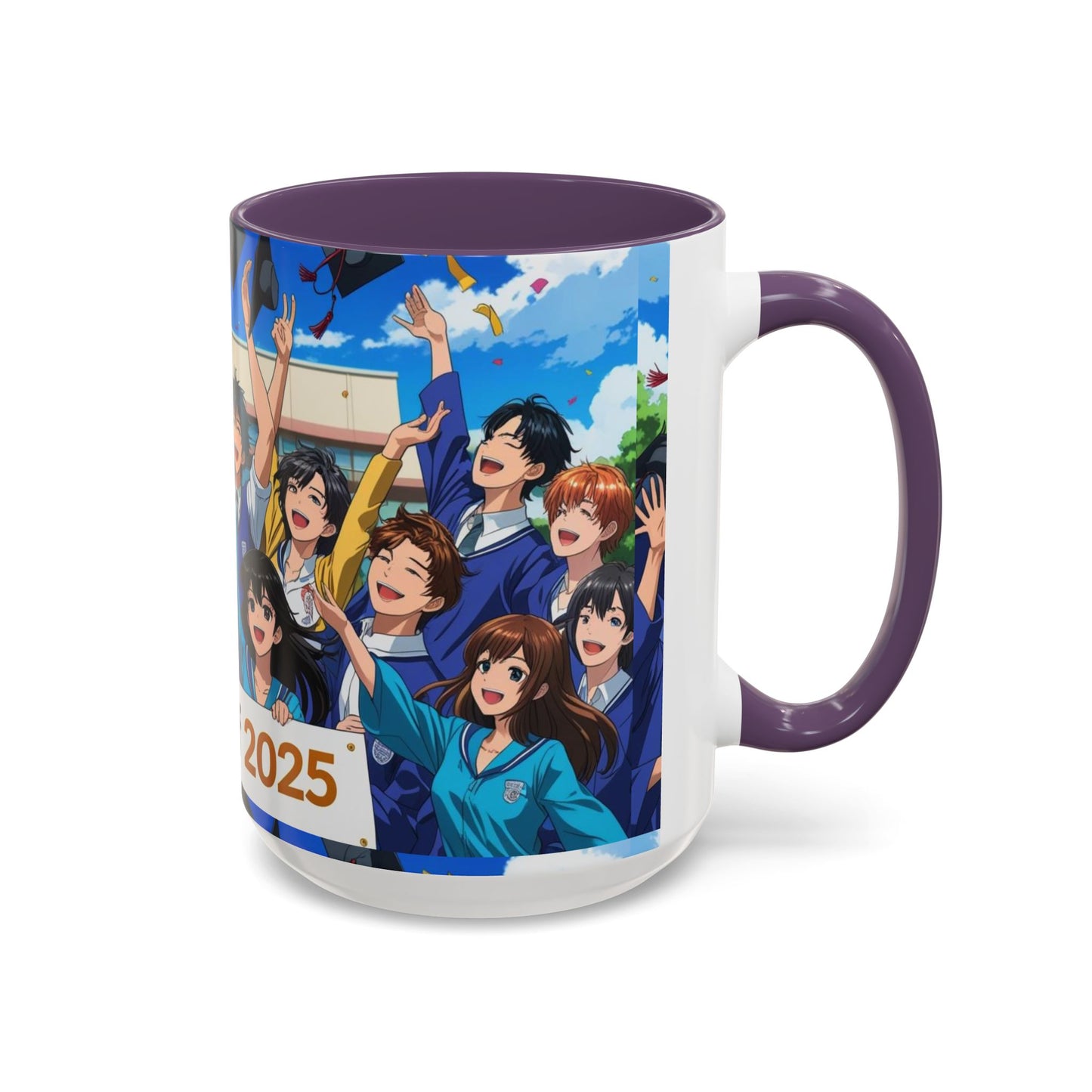 Anime Graduation Coffee Mug for Class of 2025, Personalized Gift, School Memories, Graduation Celebration, Unique Teacher Gift
