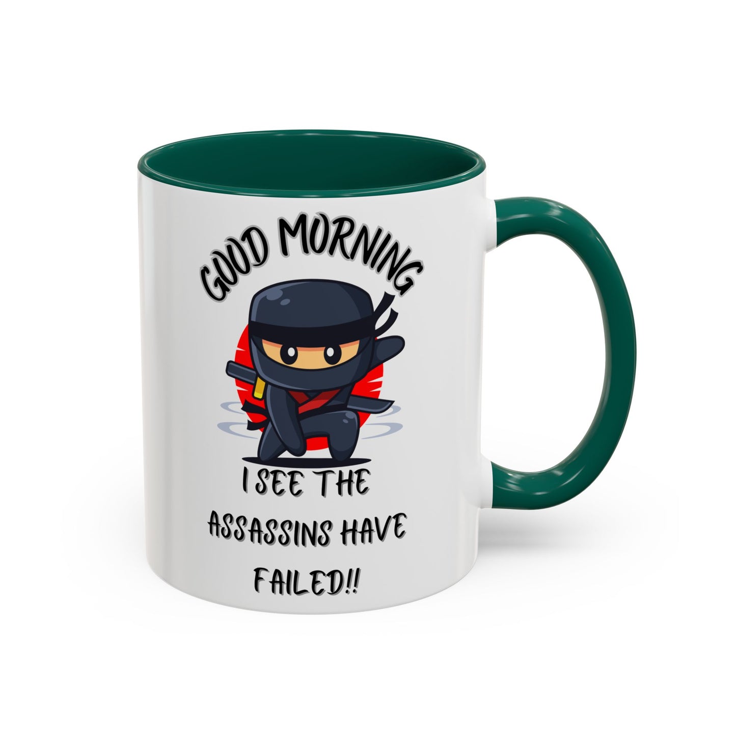 Colourful Assassins have failed Coffee Mug, 11oz/15oz, Funny Gift for Him/Her, Office Humor, Birthday Present, Unique Ceramic Mugs
